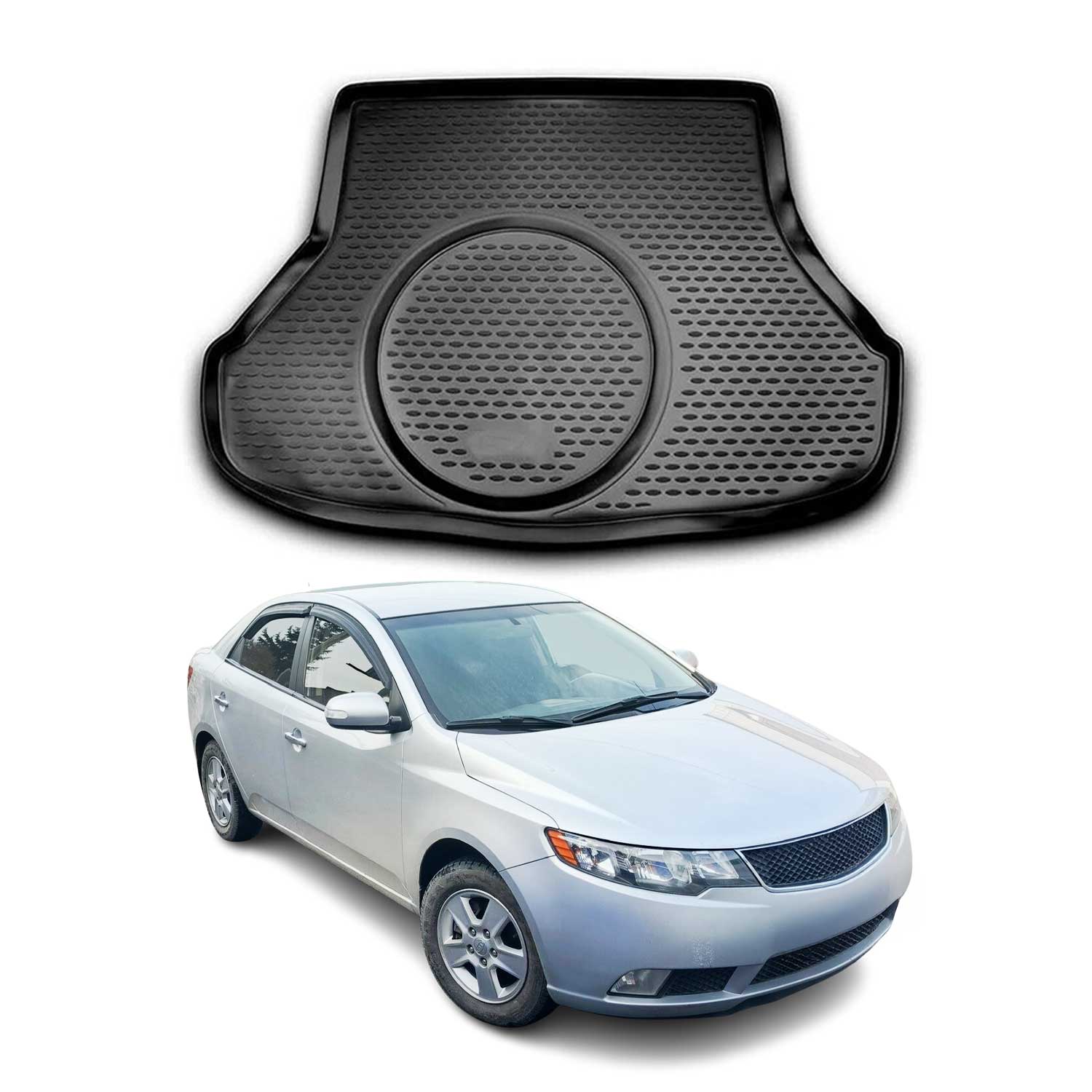 2010-2013 Kia Forte Cargo Liner Trunk Mat All Weather Black
