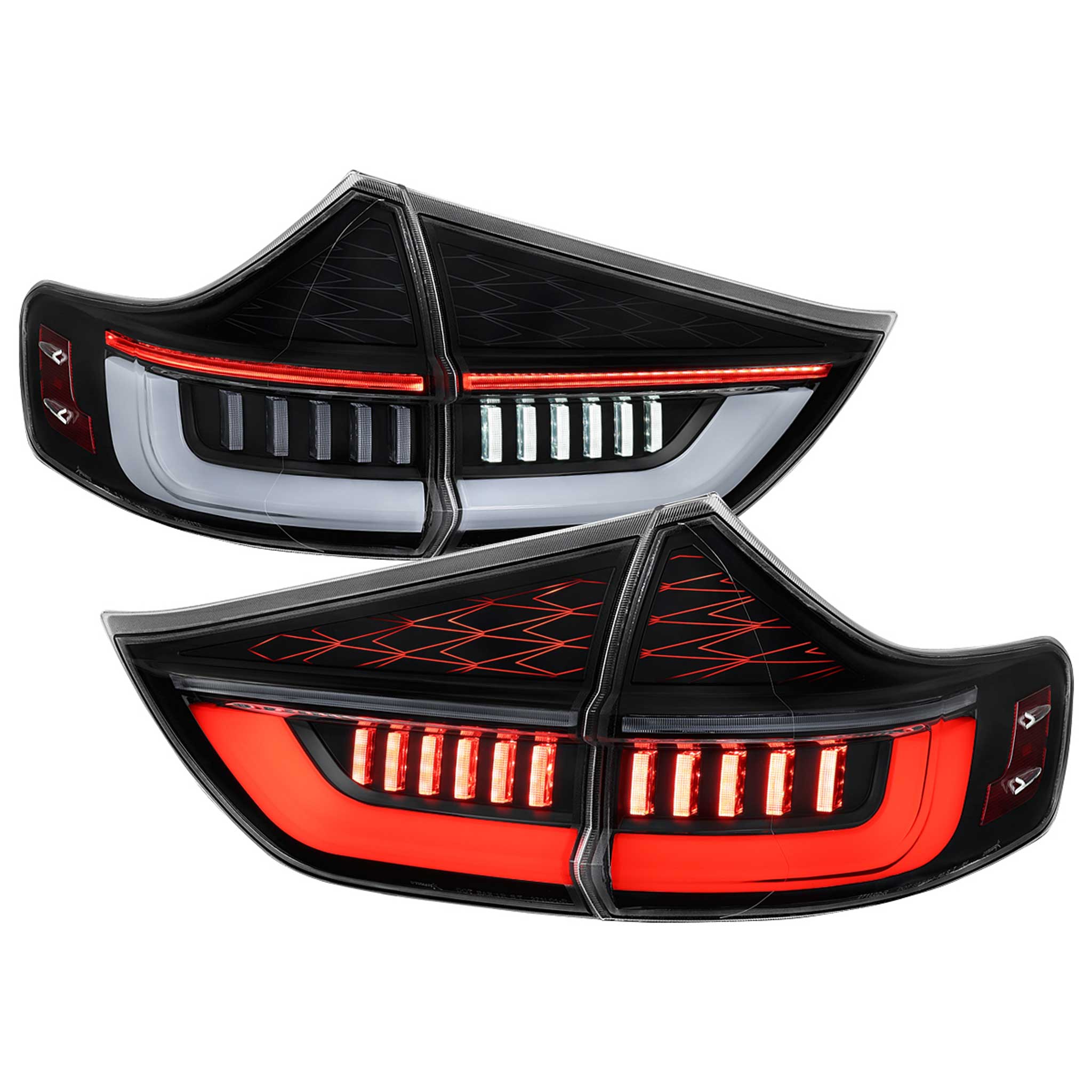 For Toyota Sienna 2015-2020 Full LED Tail Lights Sequential Signal Startup Black Housing Clear Lens