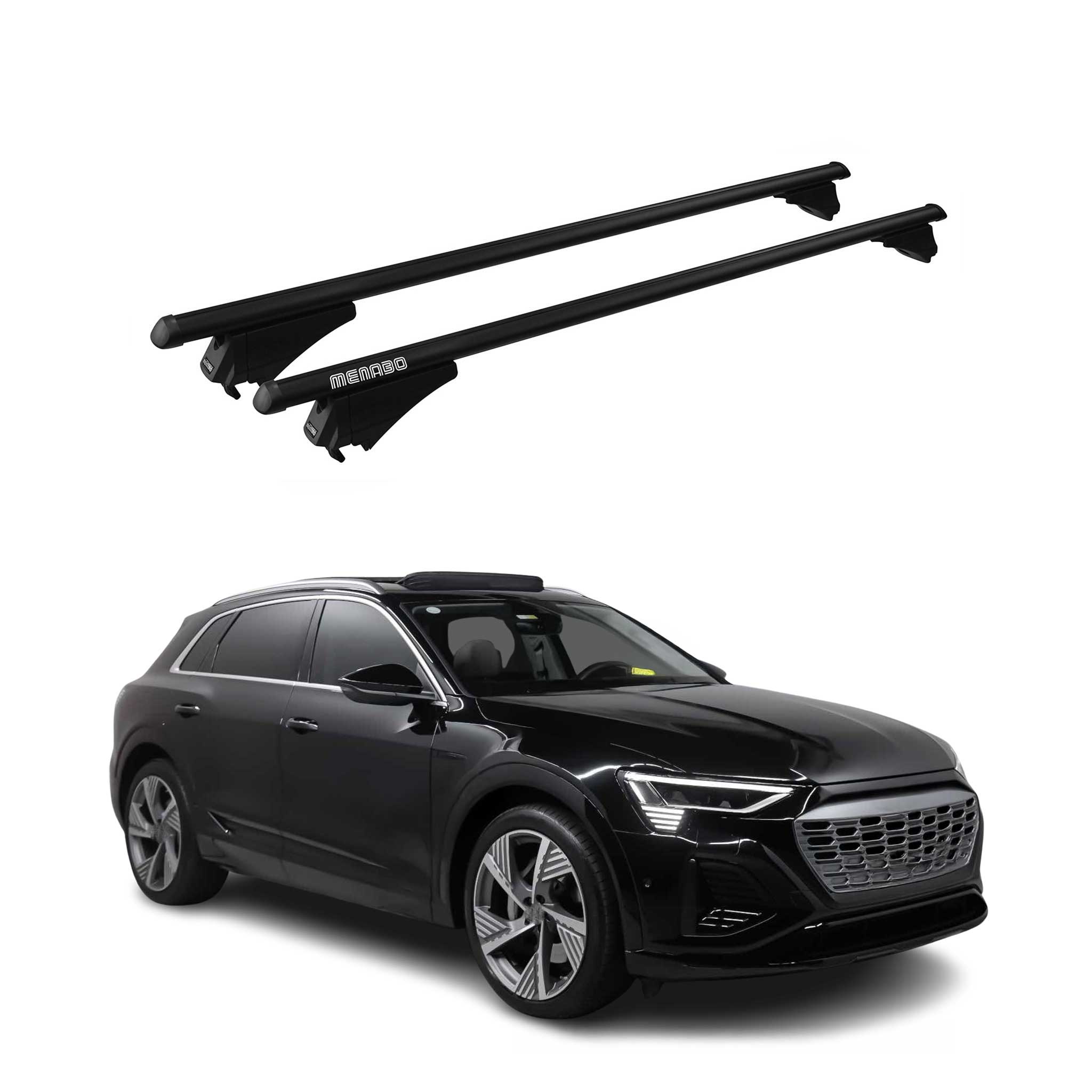 Roof Rack Cross Bars Luggage Carrier for Audi Q8 e-tron 2019-2026 Black 2 Pcs