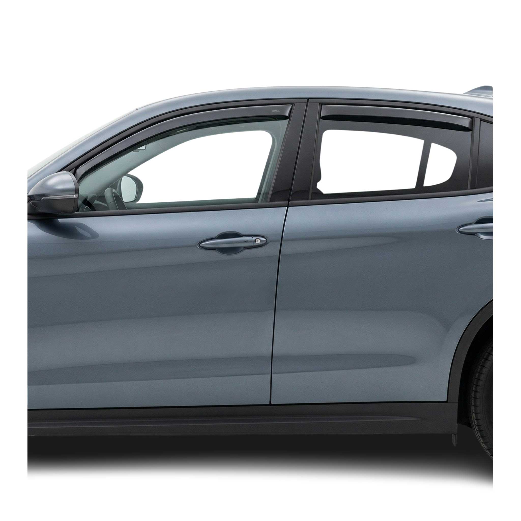 2018-2026 Alfa Romeo Stelvio Window Visor Vent Rain Deflector 4Pcs Smoke