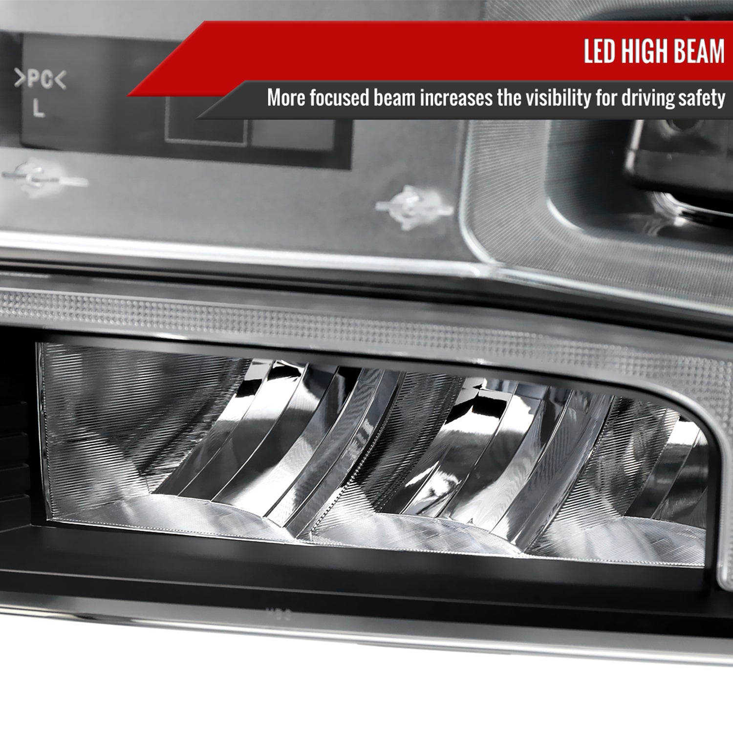 2019-2021 Chevy Silverado 1500 Full LED Projector Headlights LED Signal Black