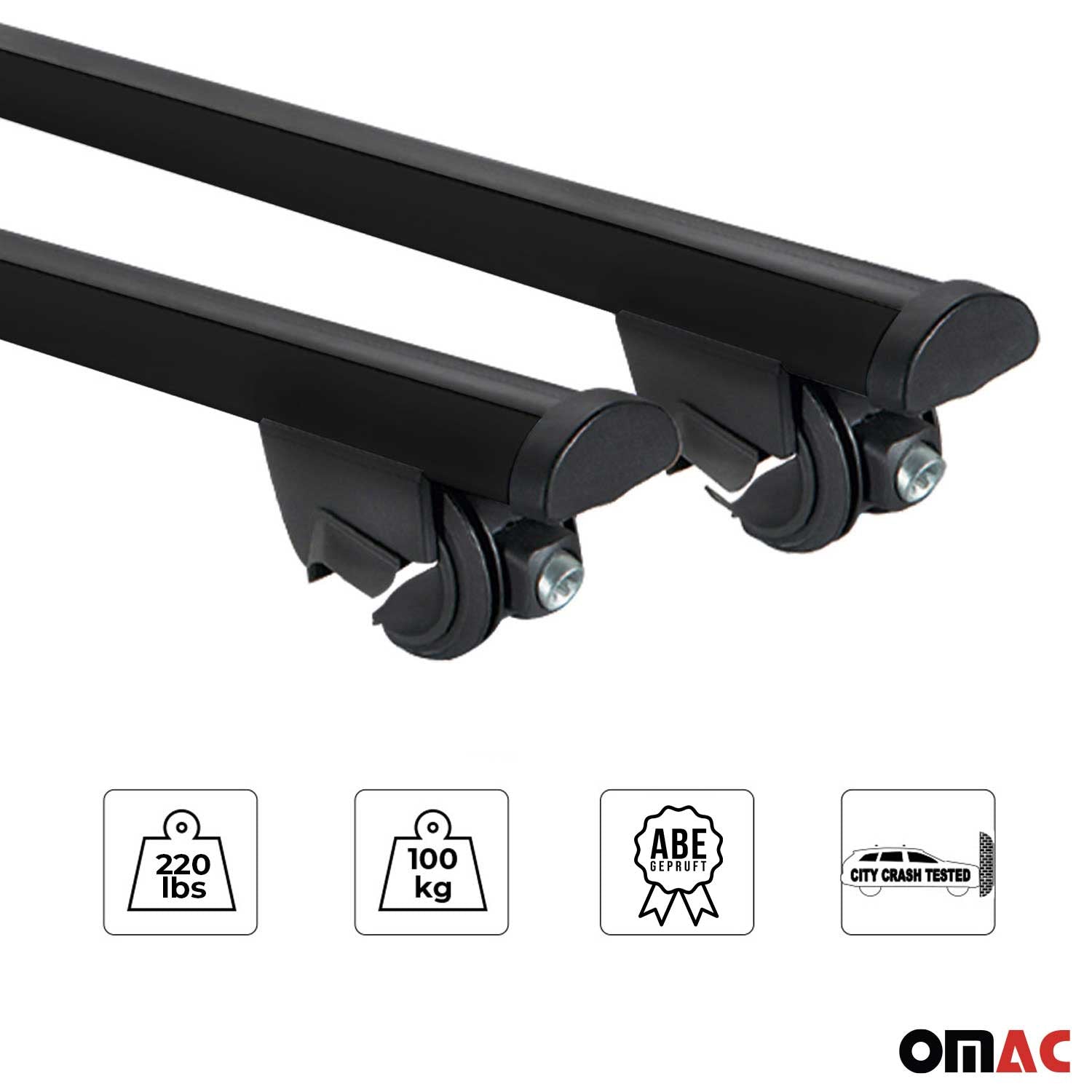 2016-2026 Volvo XC90 Roof Rack Cross Bars Black