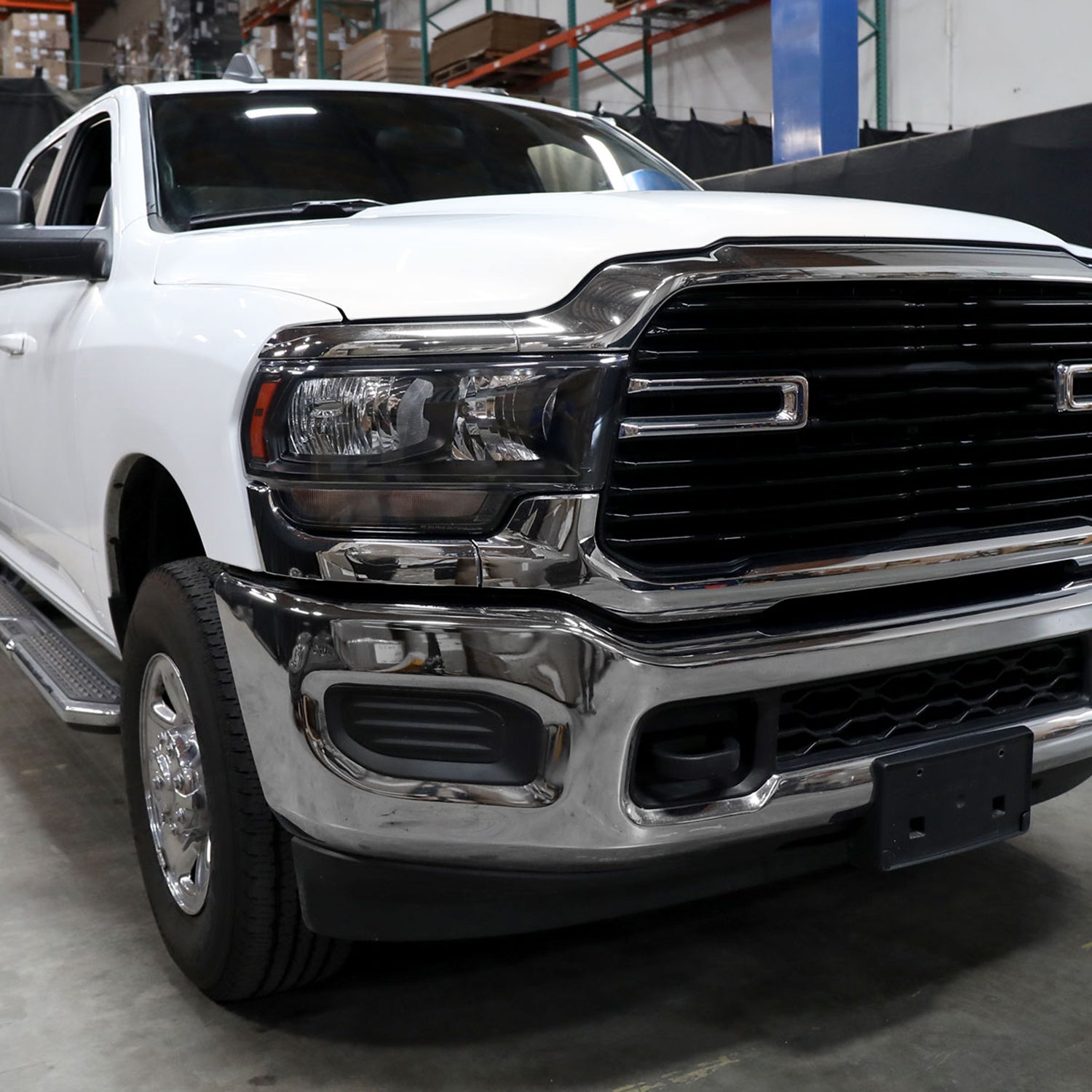2019-2024 Dodge RAM 2500/3500/4500/5500 Factory Headlights Matt Black/Clear