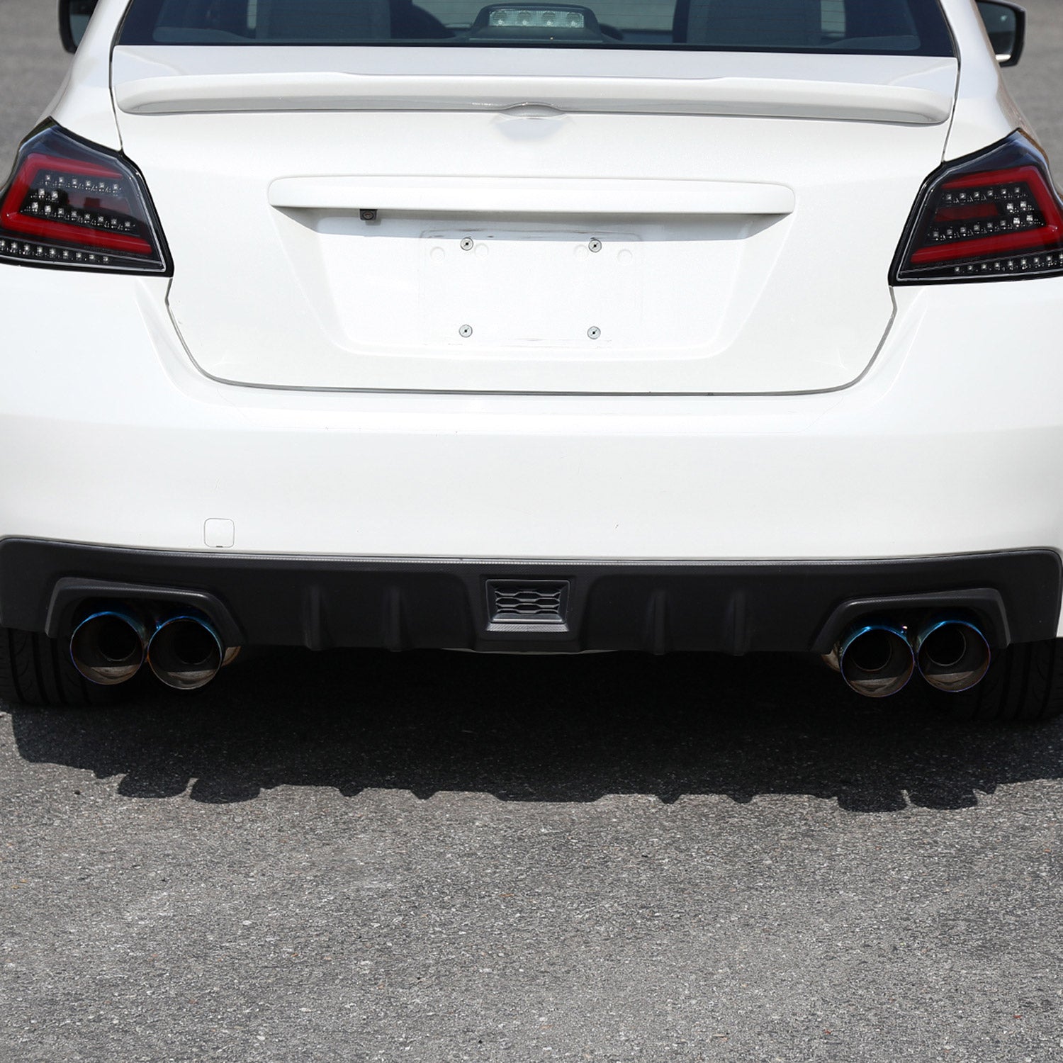 2015-2022 Subaru WRX STI 4" Quad Tip Steel Catback Exhaust System w/ Burnt Tip