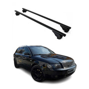 Roof Racks Cross Bars Carrier Durable for Audi A4 Wagon 2001-2005 Black 2Pcs