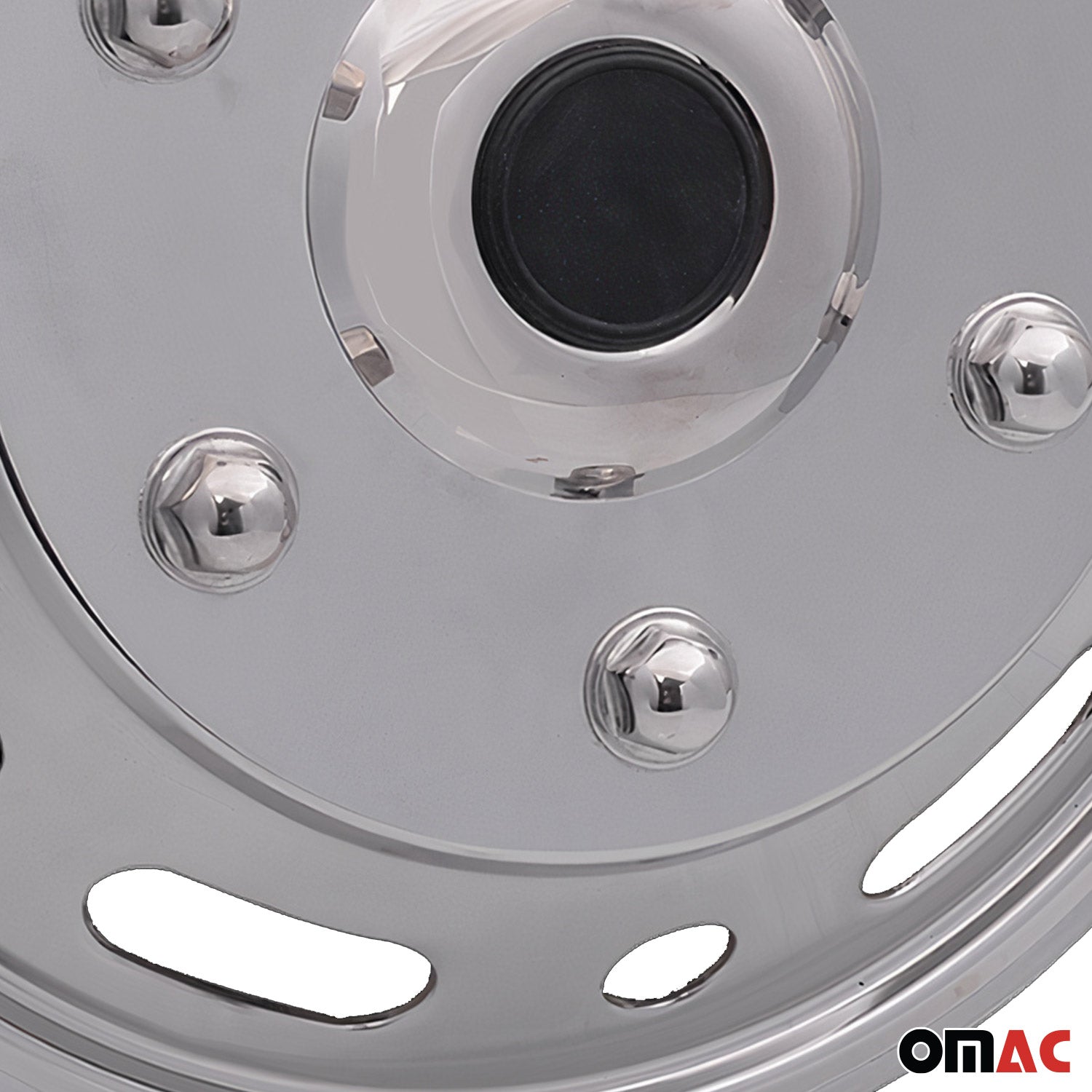2014-2026 RAM ProMaster 16" Dual Wheel Simulator Hubcaps Chrome Silver Gloss