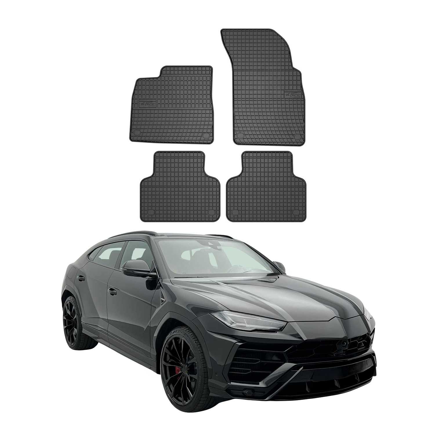 2017-2026 Audi Q7 Q8 Floor Mats Liners Full Set All Weather Rubber Black