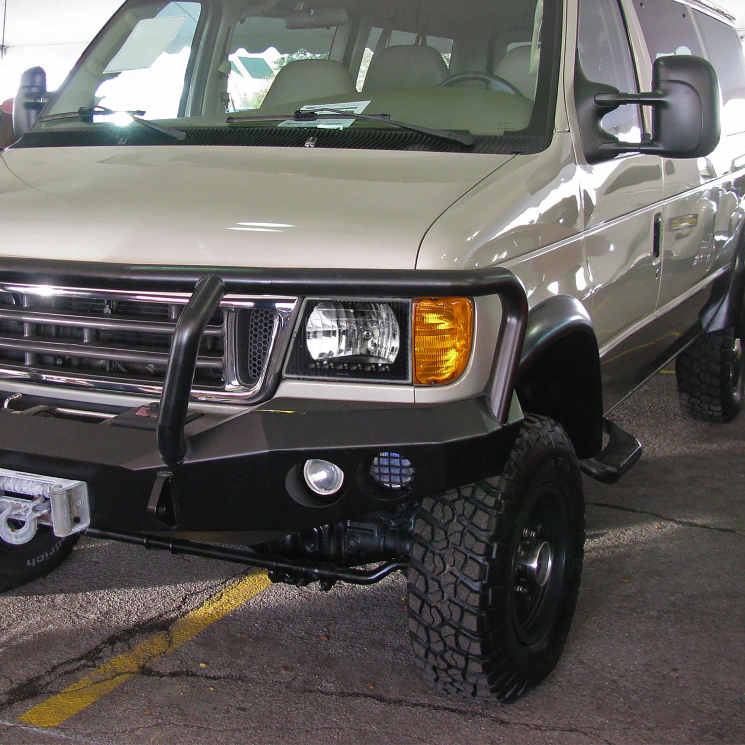 1992-2006 Ford Econoline Factory Headlights SMD LED Light Strip Matt Black