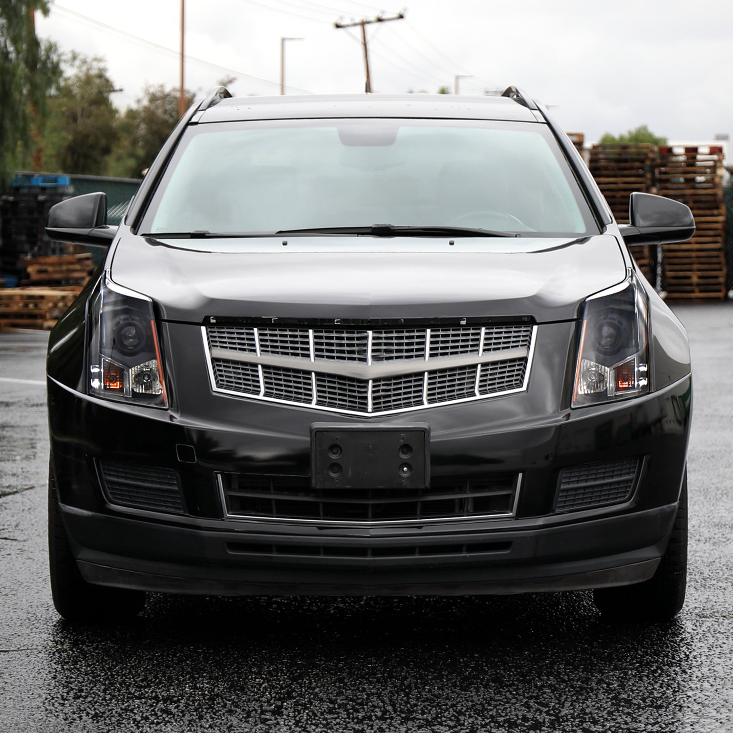 2010-2016 Cadillac SRX Projector Headlights Matte Black Housing/Clear Lens