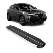 2023-2026 Alfa Romeo Tonale Running Boards Side Steps Silver & Black