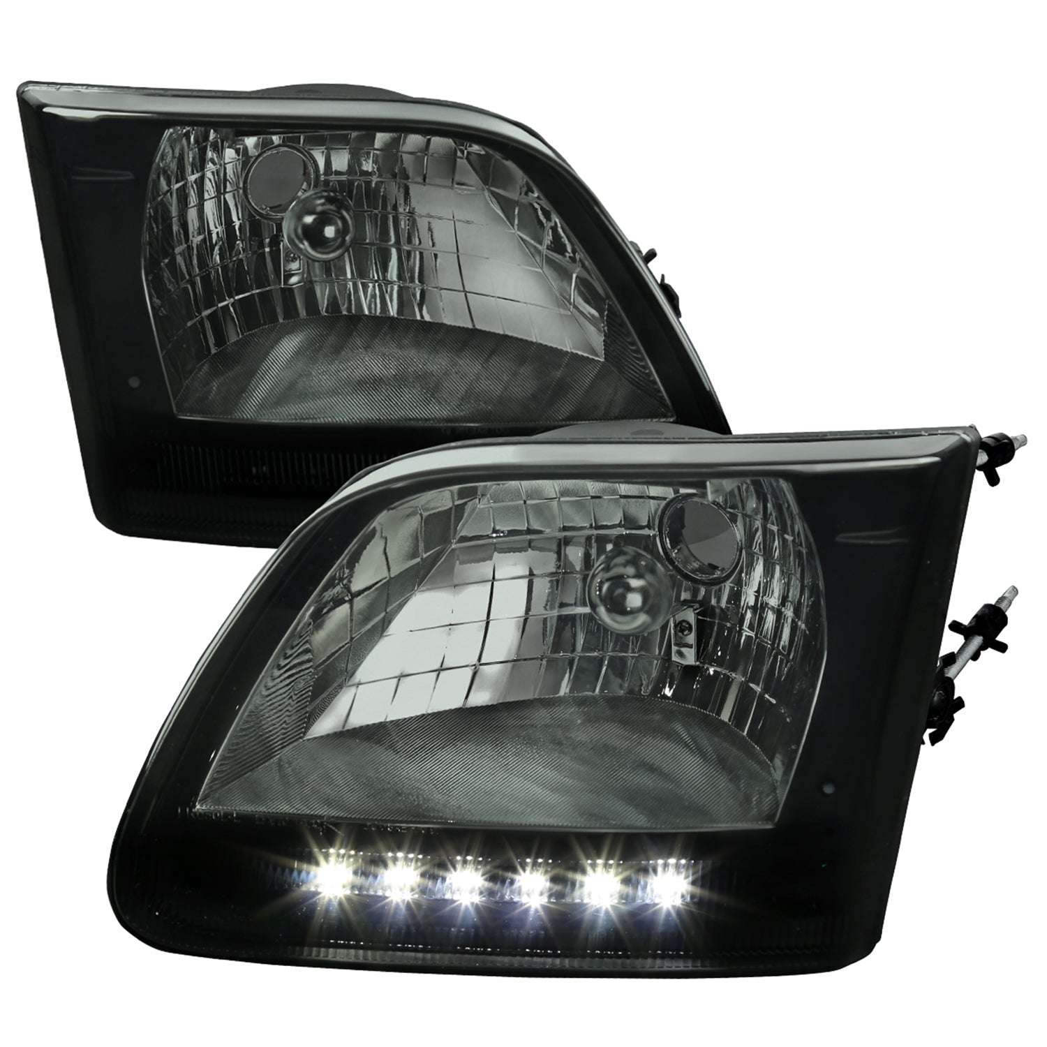1997-2004 Ford F-150/Expedition Factory Headlights SMD LED Light Strip Smoke