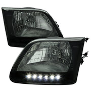 1997-2004 Ford F-150/Expedition Factory Headlights SMD LED Light Strip Smoke
