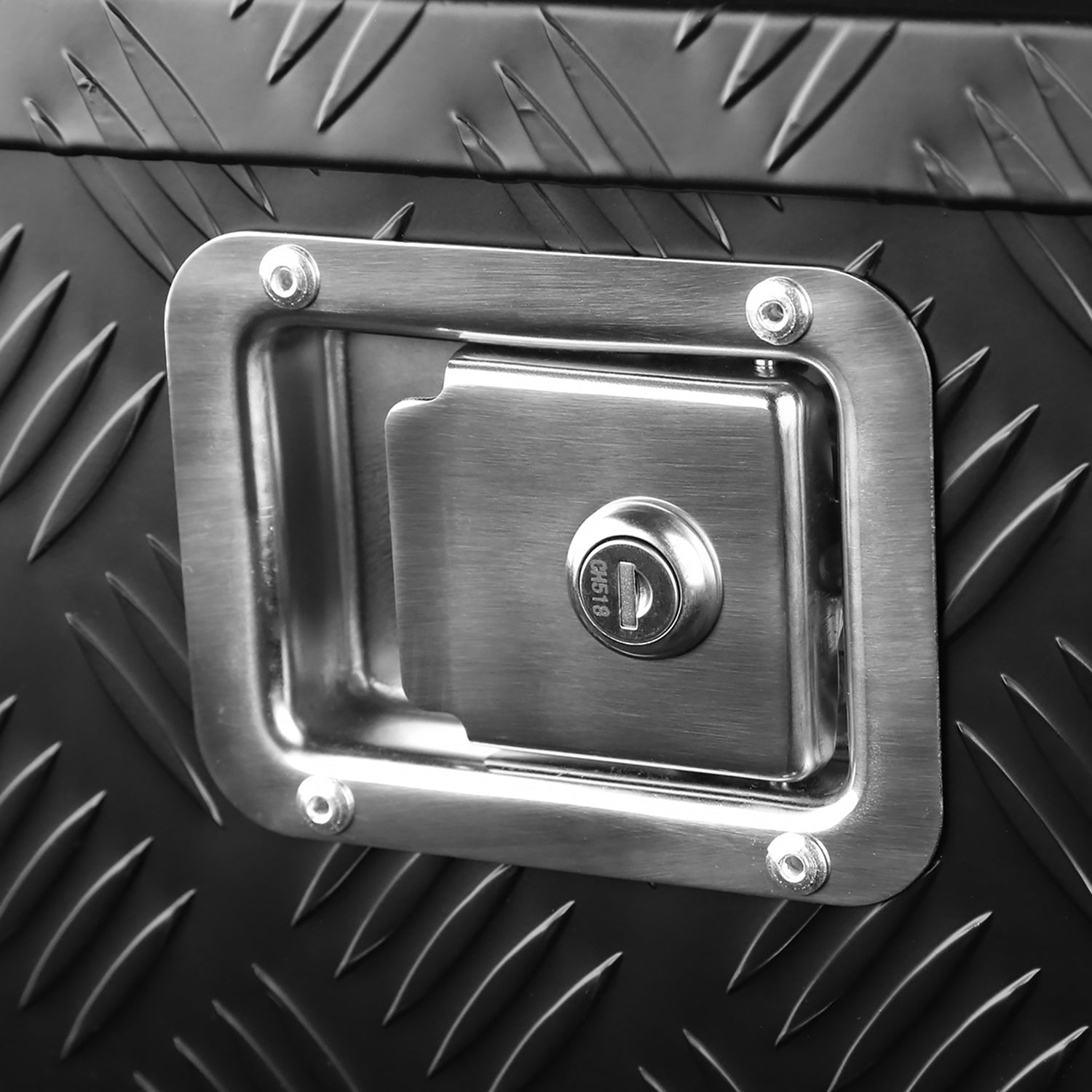 Universal 15~29" Heavy Duty Black Truck Trailer Tongue Tool Box w/ Lock & Keys