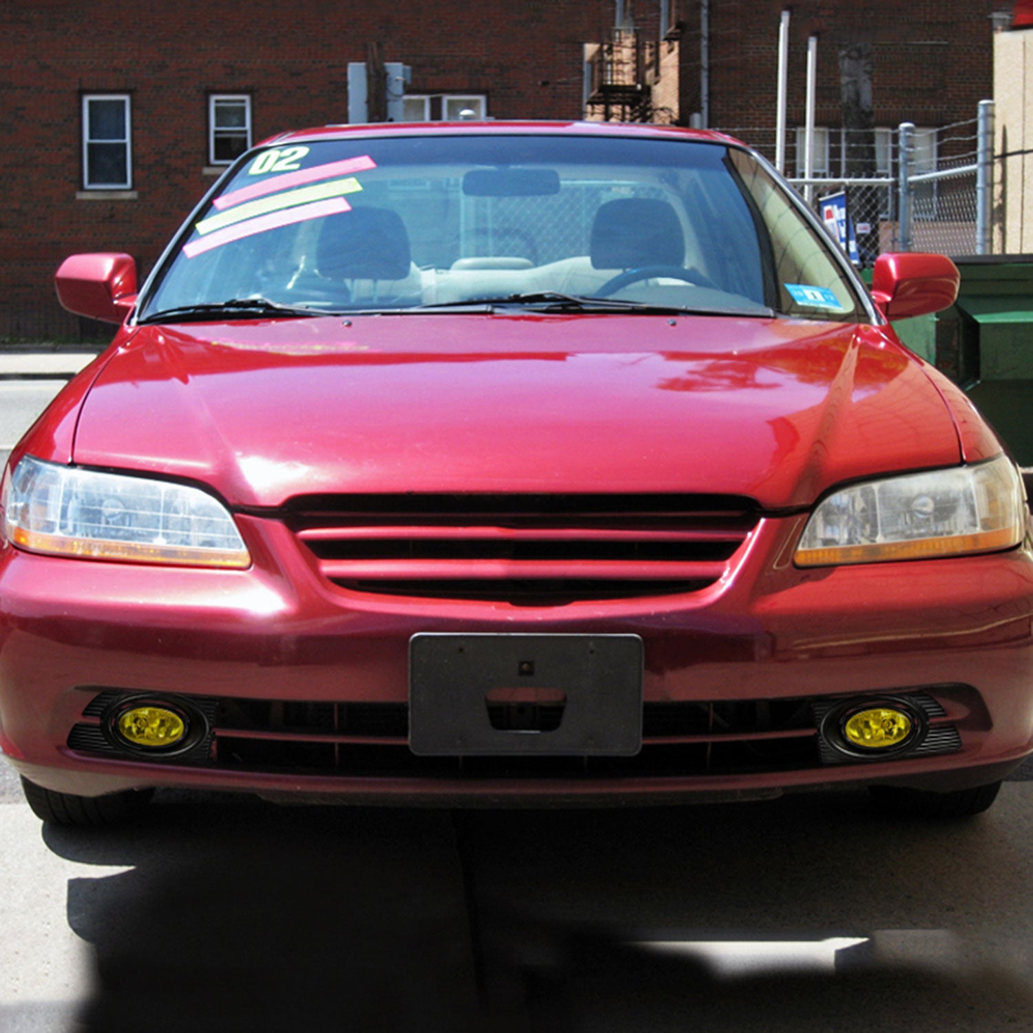 2001-2002 Honda Accord Sedan H11 Fog Lights Kit Chrome Housing/Yellow Lens