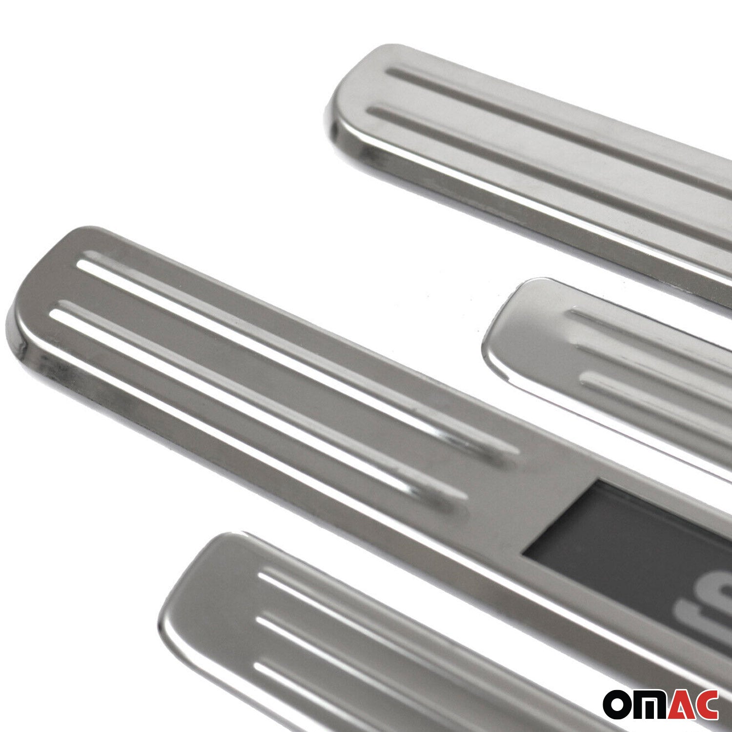 VW Golf Tiguan Door Sill Scuff Plate Illuminated Sport Stainless Steel Silver 4 Pcs