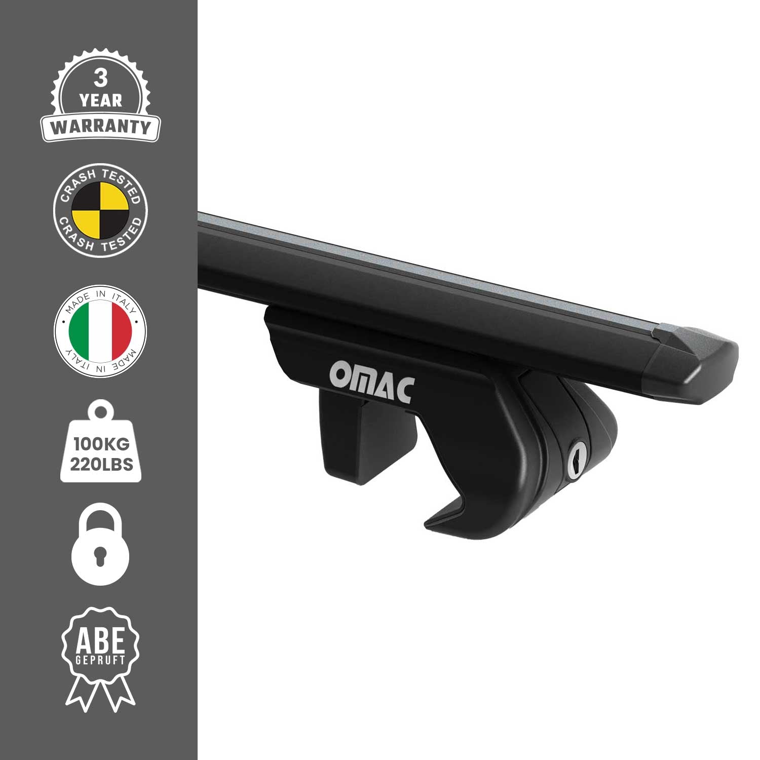 Roof Rack Luggage Carrier for Subaru Forester VI 2025-2026 Aluminium Black 2Pcs