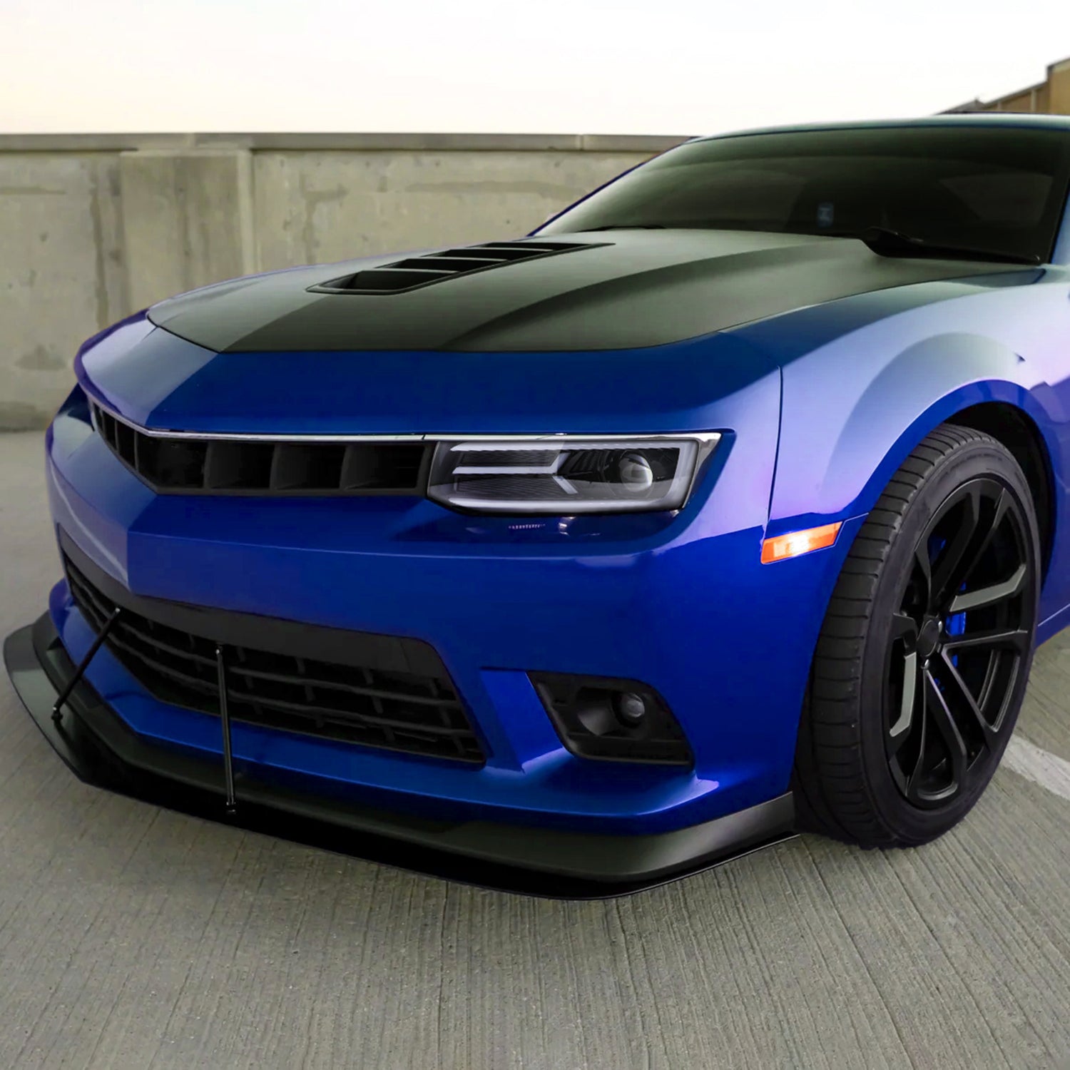 2014-2015 Chevy Camaro LED Projector Headlights Turn Signal Lights Black
