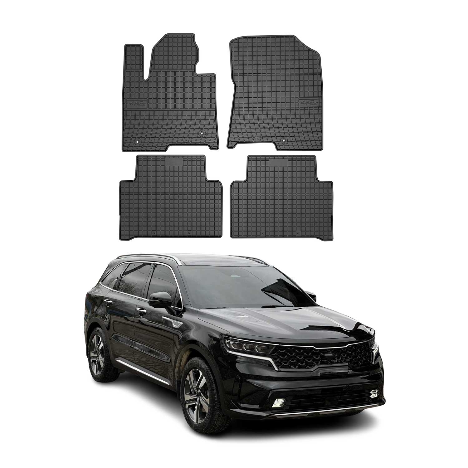 2021-2026 Kia Sorento Hybrid PHEV Floor Mats Liners Full Set All Weather Rubber