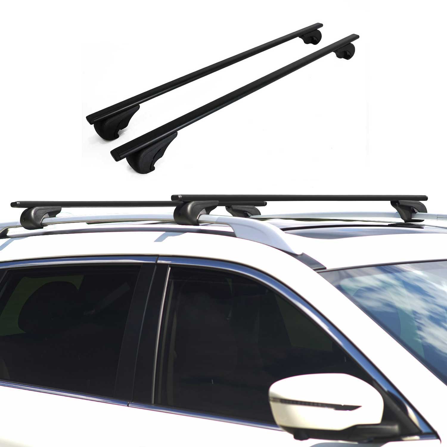 2011-2015 Ford Explorer Roof Rack Cross Bars Black