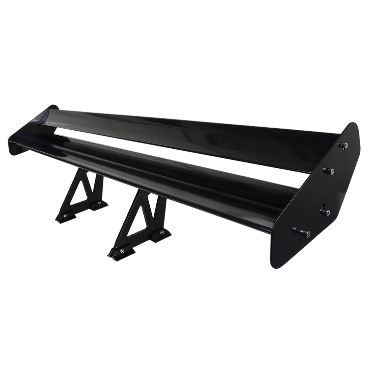 Universal Black CNC Aluminum 52" Double Deck Adjustable Trunk Spoiler Wing