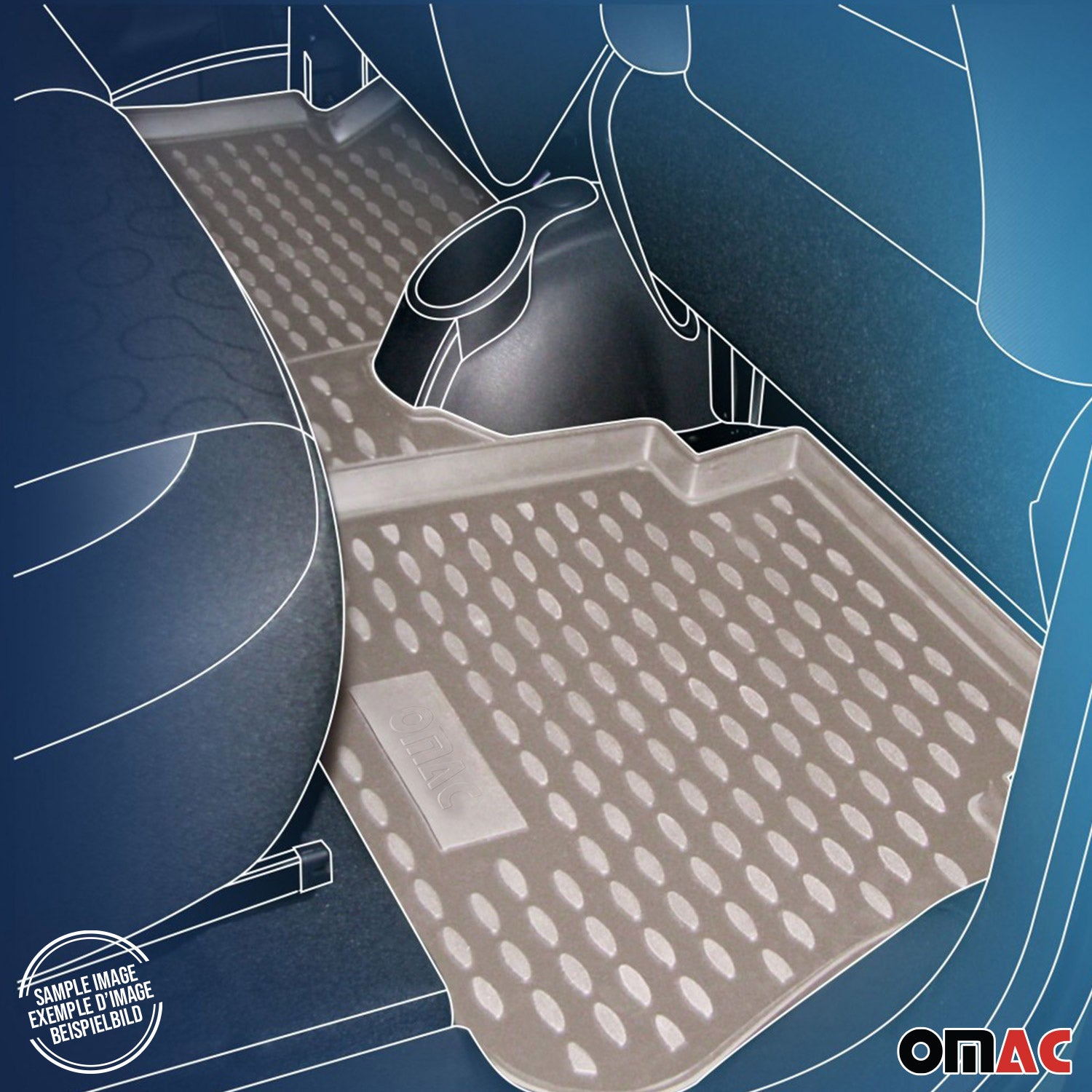2012-2018 Audi A6 S6 Sedan Floor Mats & Cargo Liner Full Set Beige and Black