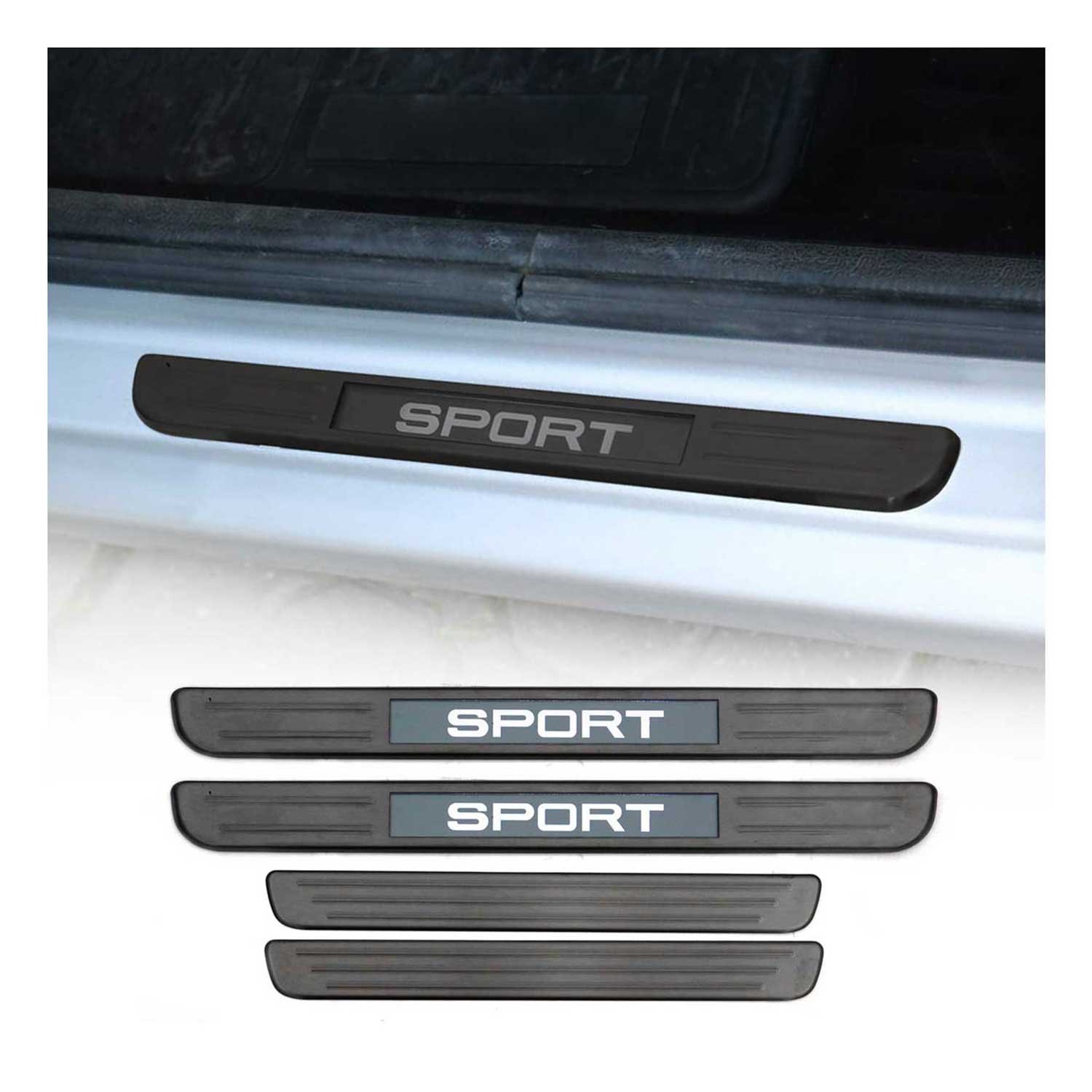 Honda Door Sill Scuff Plate Illuminated Brushed Stainless Steel Brushed Dark 4Pcs