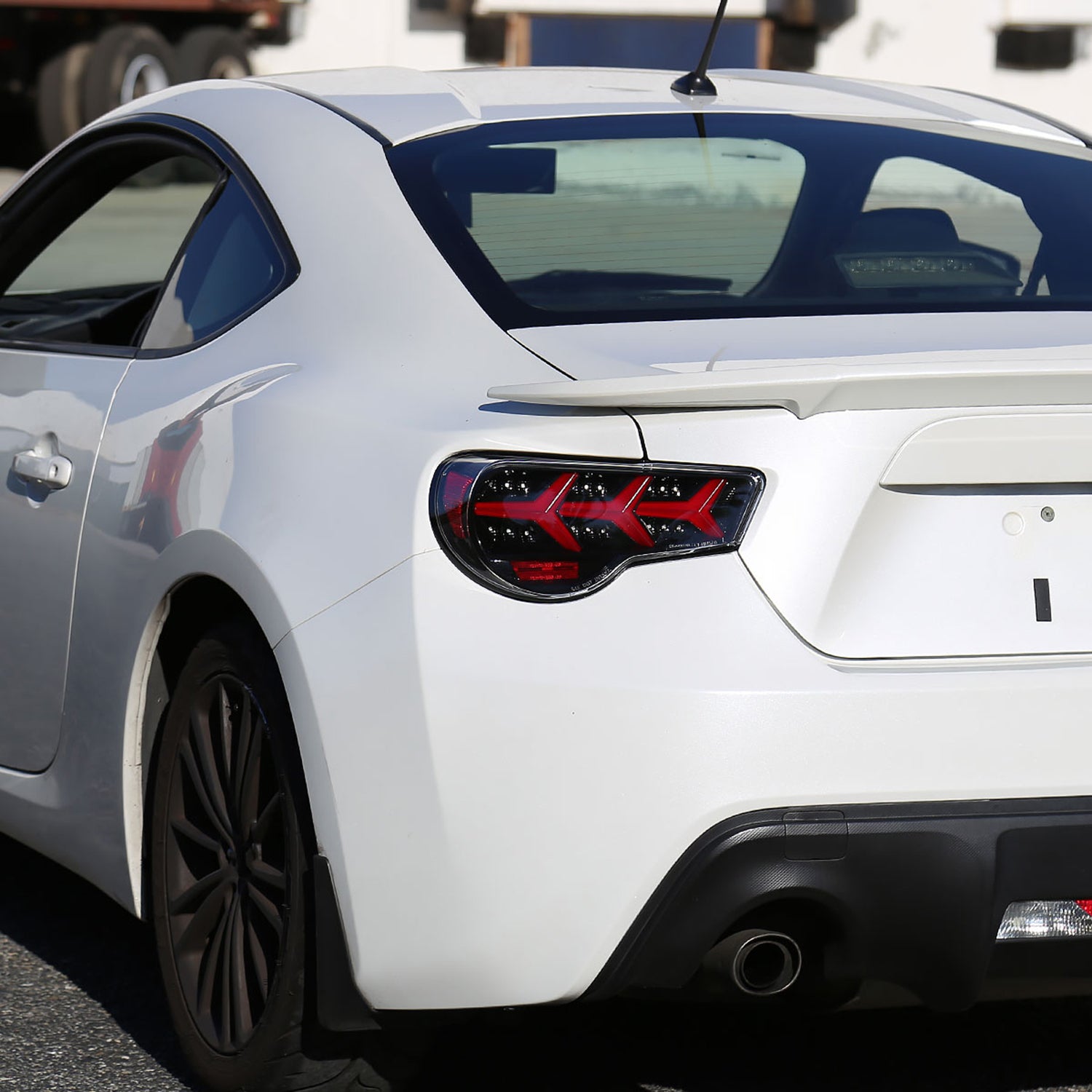 2013-2016 Scion FRS/ Subaru BRZ Lambo LED Tail Lights Jet Black/Clear