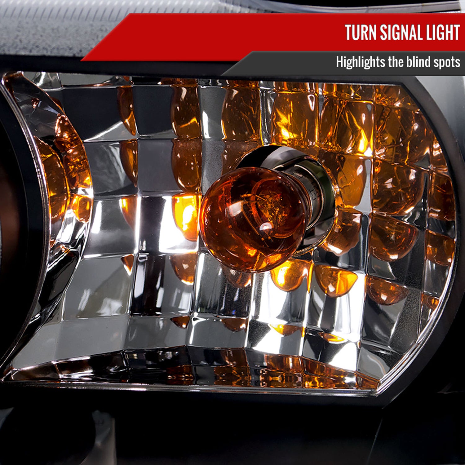1998-2011 Ford Crown Victoria Projector Headlights LED Light Strip Matt Black