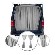 Nissan NV200 Trunk Tailgate Curtains Gray 2 Privacy Curtains