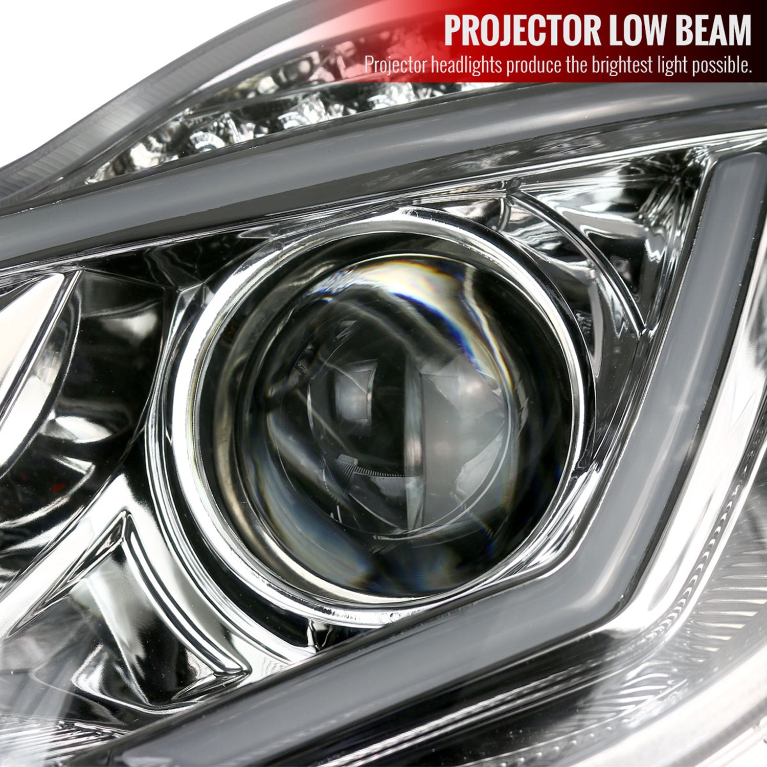 2001-2007 Mercedes W203 C Class Headlights LED Light Bar&LED Signal Chrome