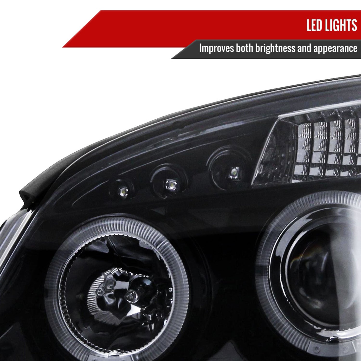 2005-2010 Chevy Cobalt Pontiac G5/Pursuit Dual Halo Projector Headlights Smoke