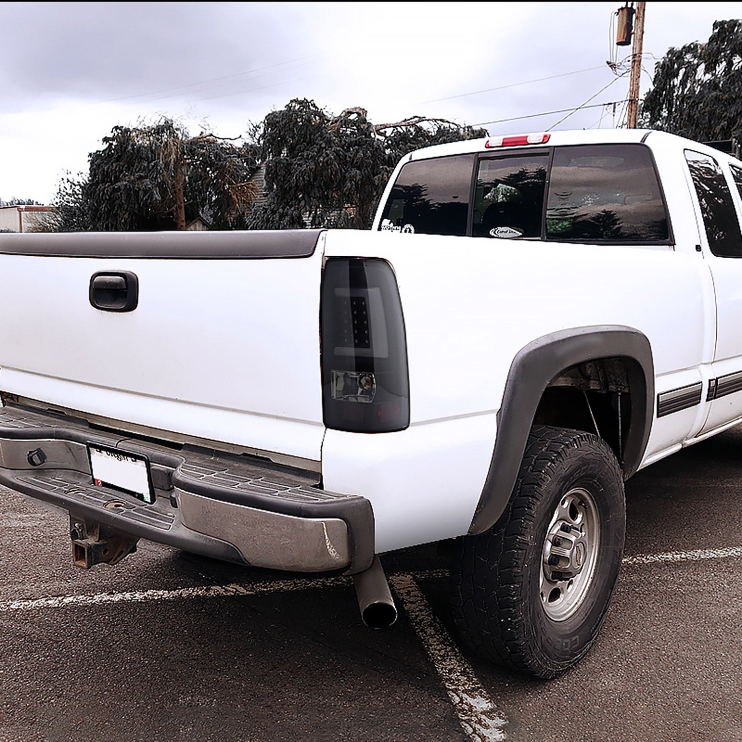 1999-2002 Chevy Silverado/ 99-2006 Sierra LED Tail Lights G2 Glossy Black/Smoke