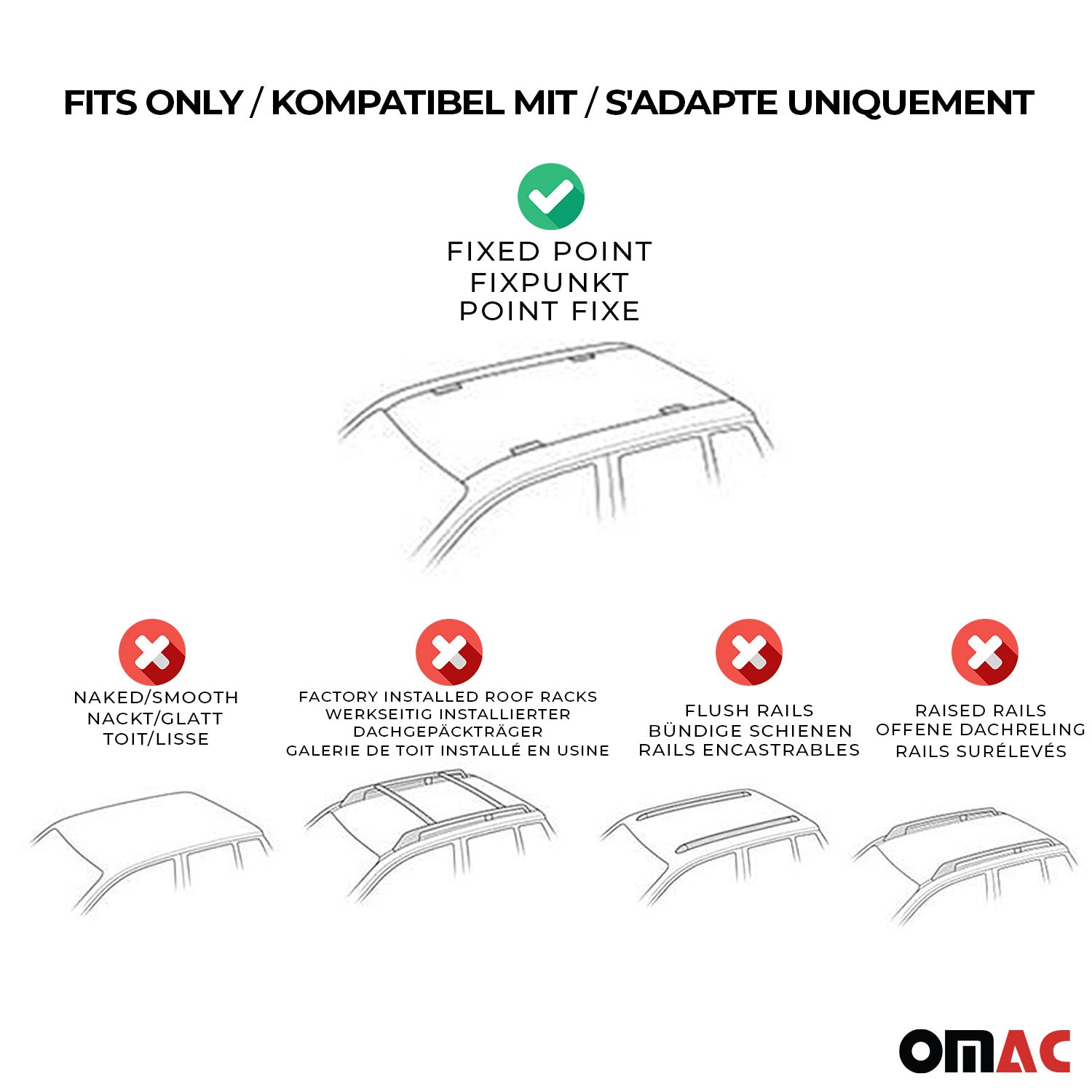 2009-2018 Subaru Forester III IV OE Style Roof Racks Cross Bars Black