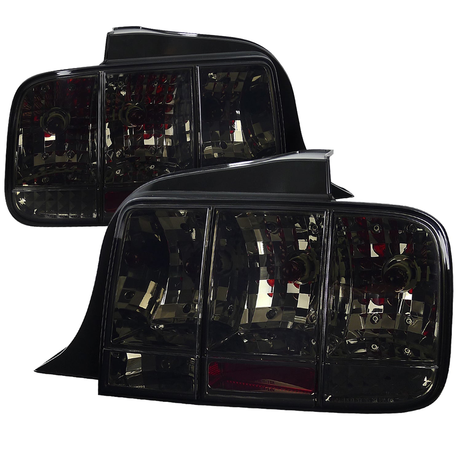 2005-2009 Ford Mustang Sequential Tail Lights Chrome Housing/Smoke Lens