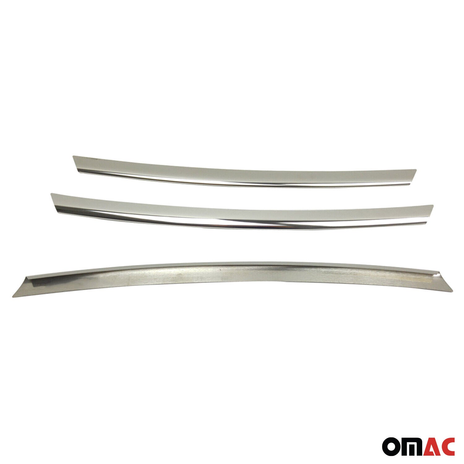2012-2017 Hyundai Veloster Front Bumper Grill Trim Molding Stainless Steel Silver 3Pcs