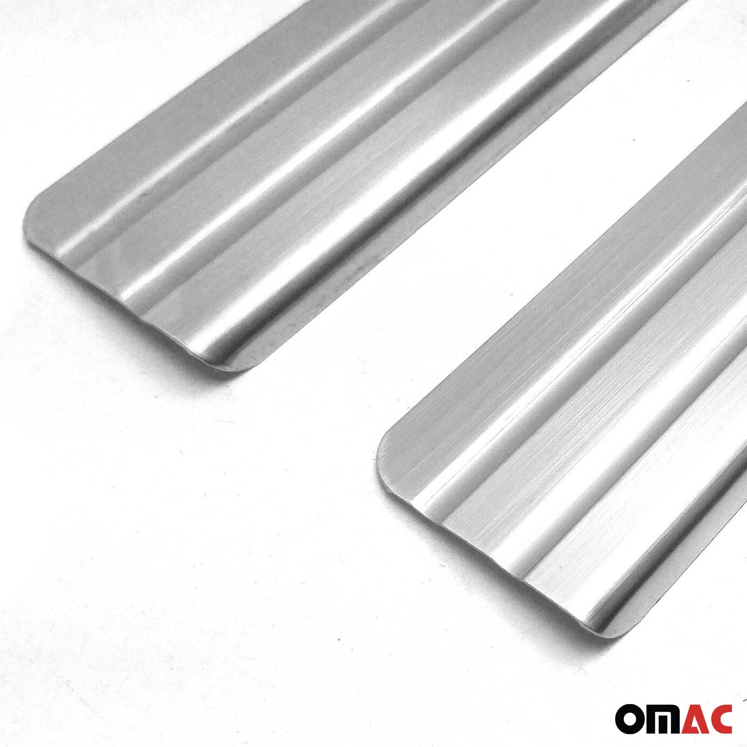 Jeep Door Sill Scuff Plate Scratch Protector Exclusive Stainless Steel Silver 4 Pcs