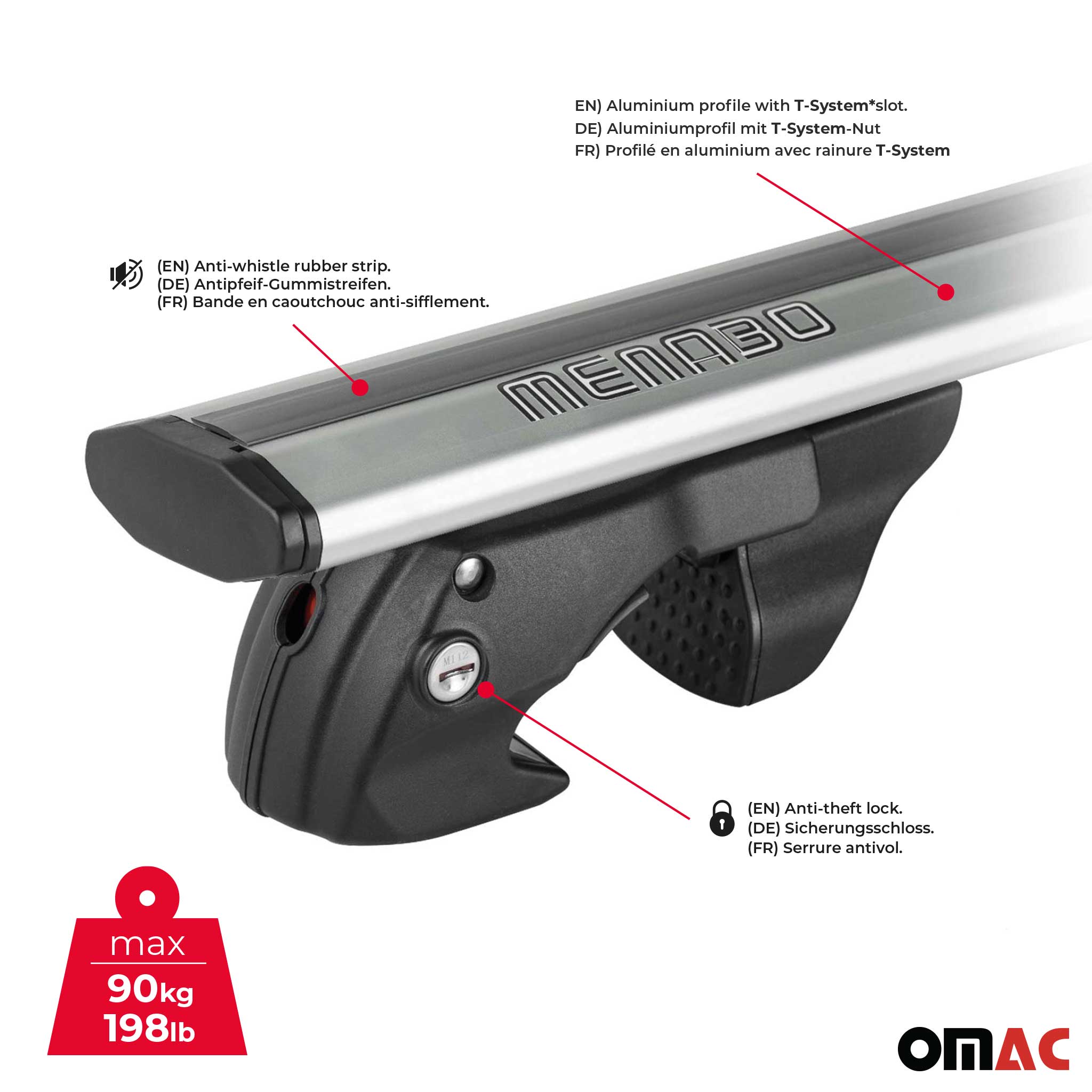 1995-2004 Audi A6 Avant Roof Rack Cross Bars Silver