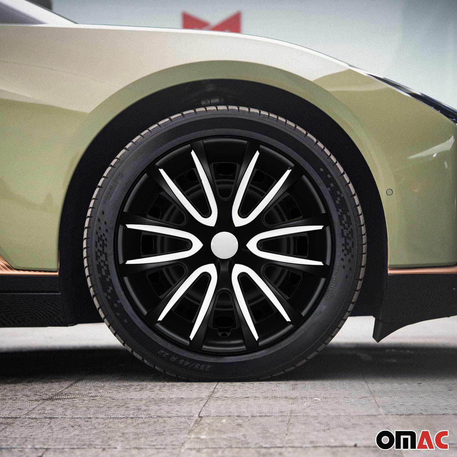 15" Wheel Covers Hubcaps for Honda CR-V Black Matt White Matte