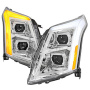 2010-2016 Cadillac SRX Full Sequential LED DRL Projector Headlights Chrome