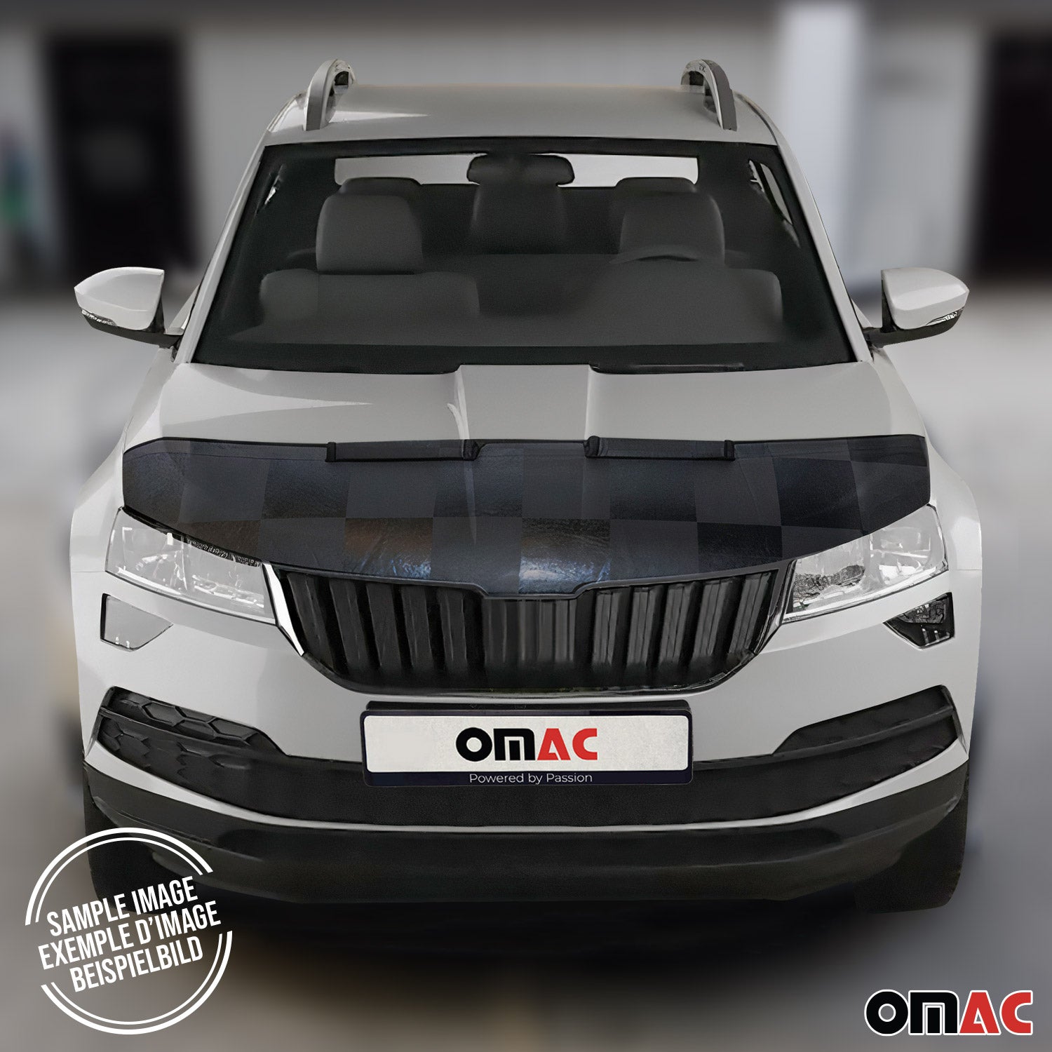 2011-2016 Kia Sportage Car Bonnet Mask Hood Bra Black Chequered 1 Pc