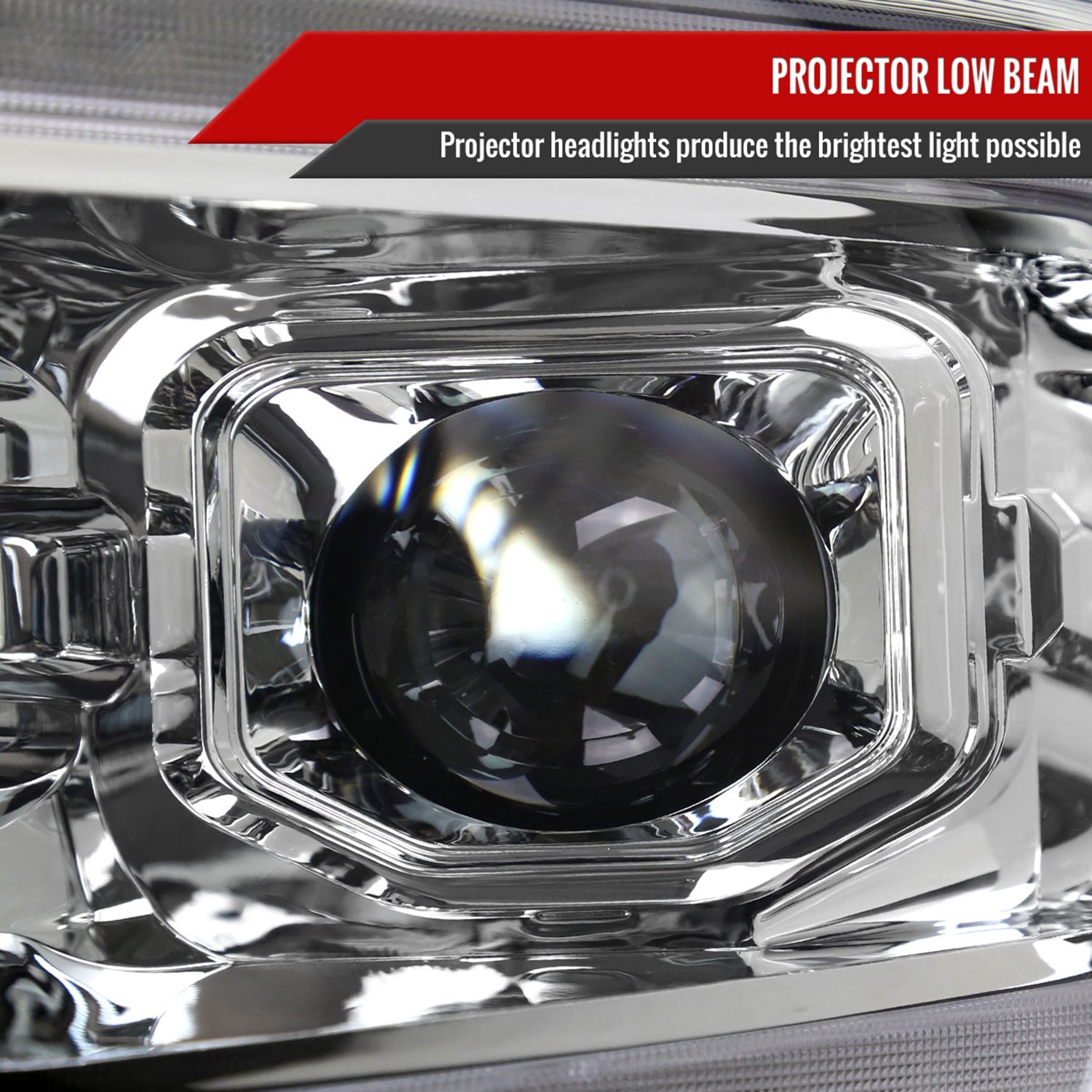2019-2024 Dodge RAM 1500 LED Turn Signal Projector Headlights Chrome