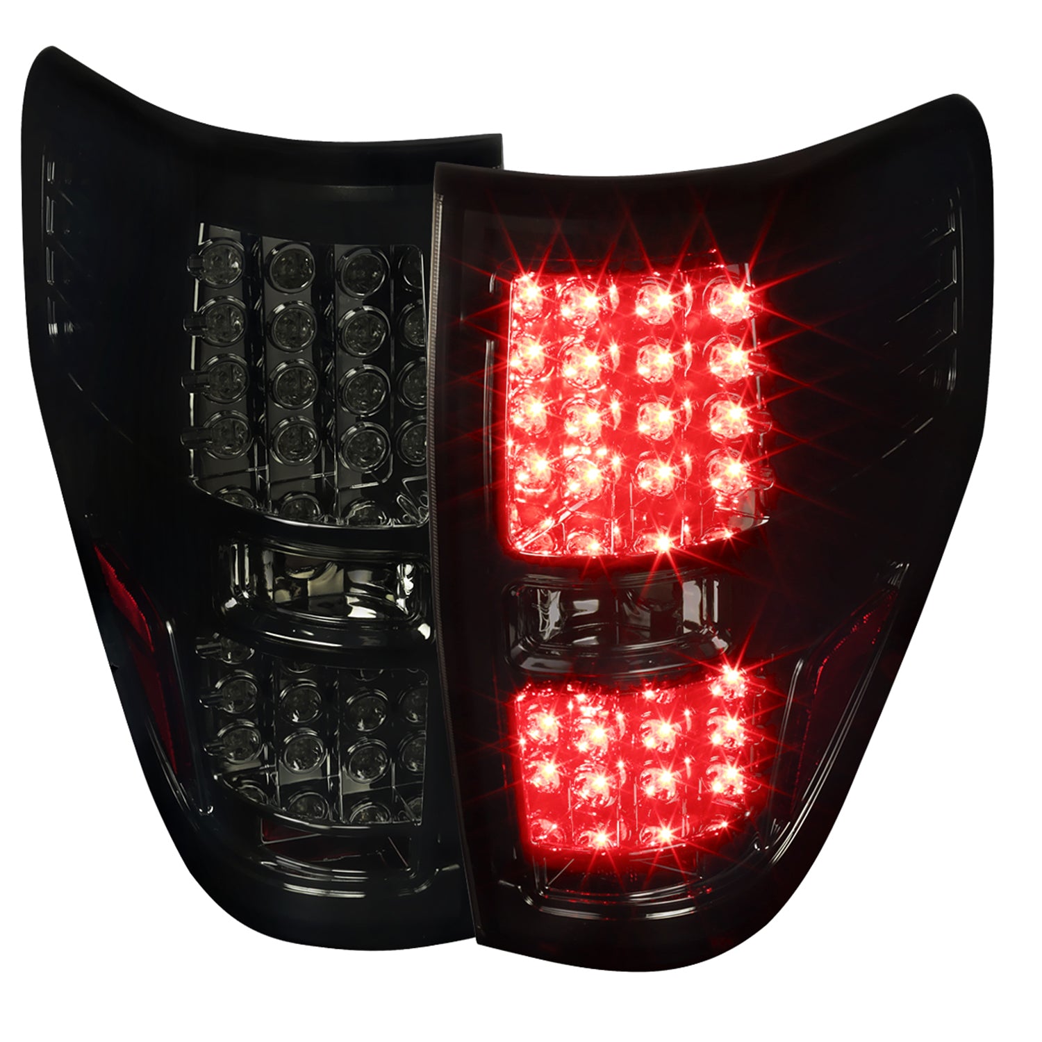 2009-2014 Ford F-150 LED Tail Lights Chrome Housing/Smoke Lens