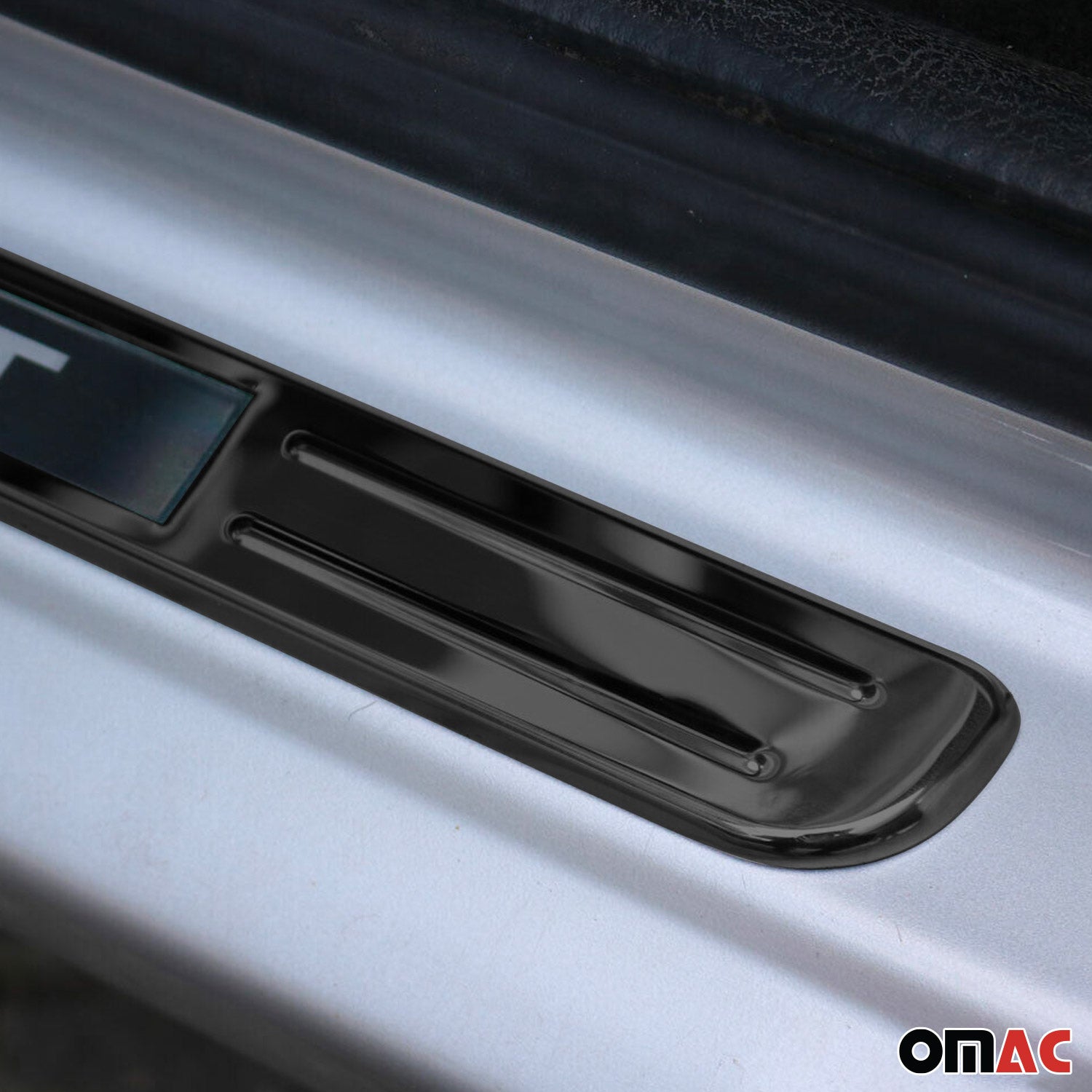 Fiat Door Sill Scuff Plate Illuminated Sport Stainless Steel Dark 4 Pcs