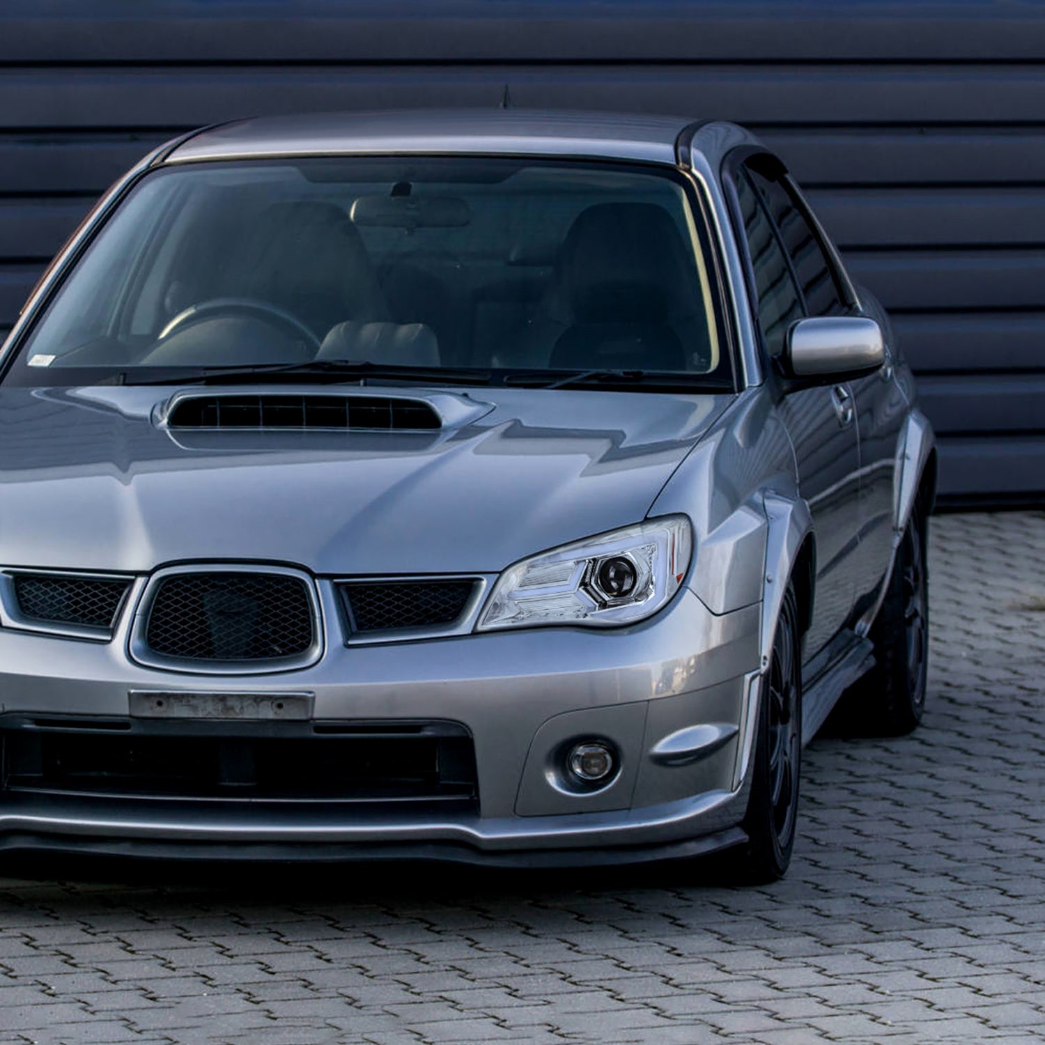 2006-2007 Subaru Impreza WRX STI LED Bar Signal Projector Headlights Chrome