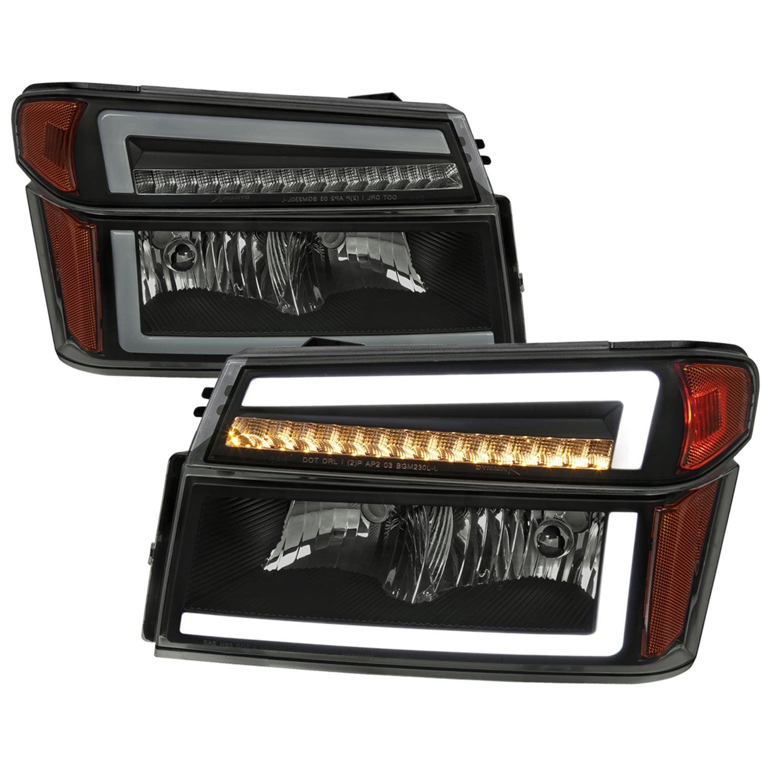 2004-2012 Chevy Colorado/ Canyon/ISUZU I-Series Factory Headlights LED Smoke