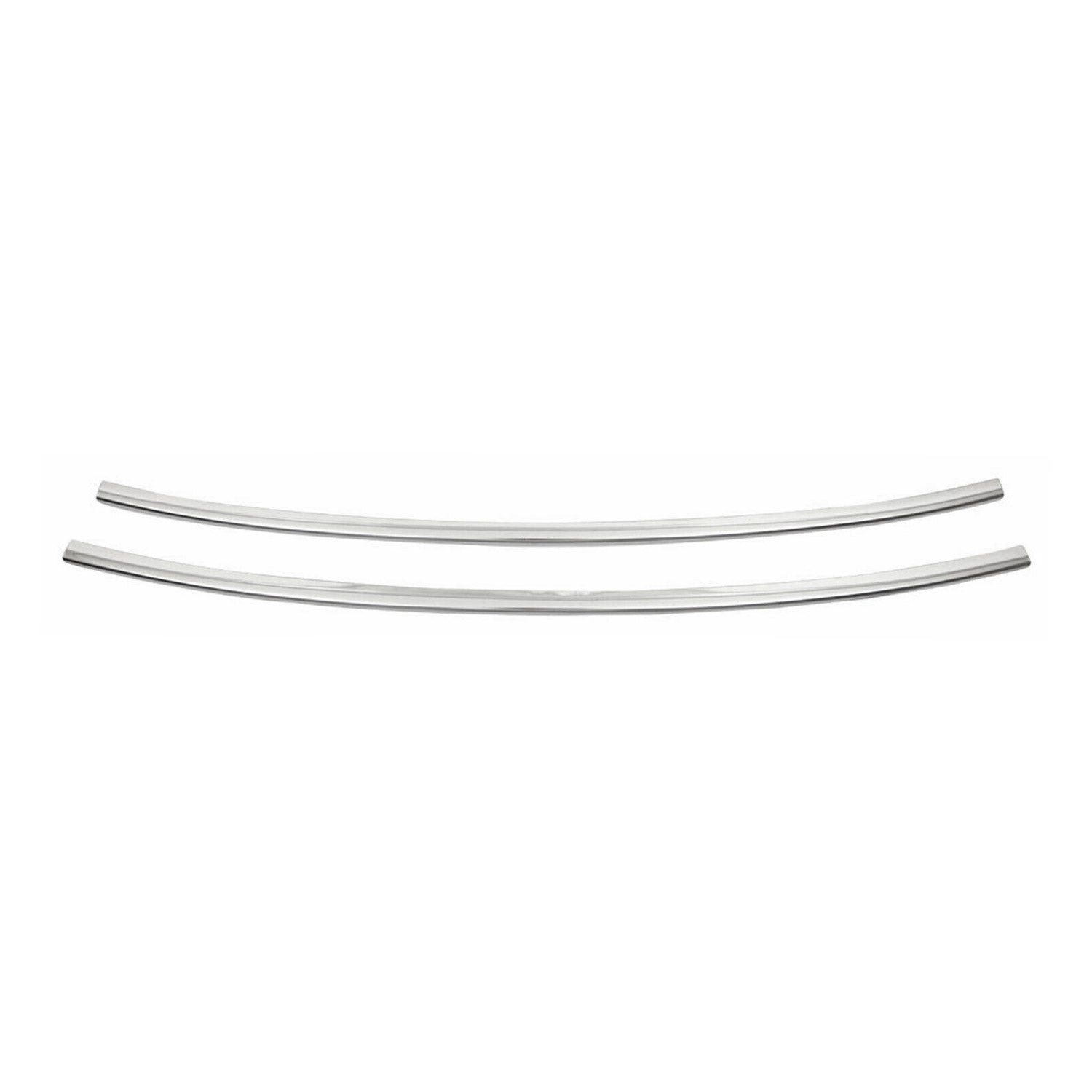 2011-2014 VW Jetta A6 Front Bumper Trim Molding Stainless Steel Silver 2 Pcs