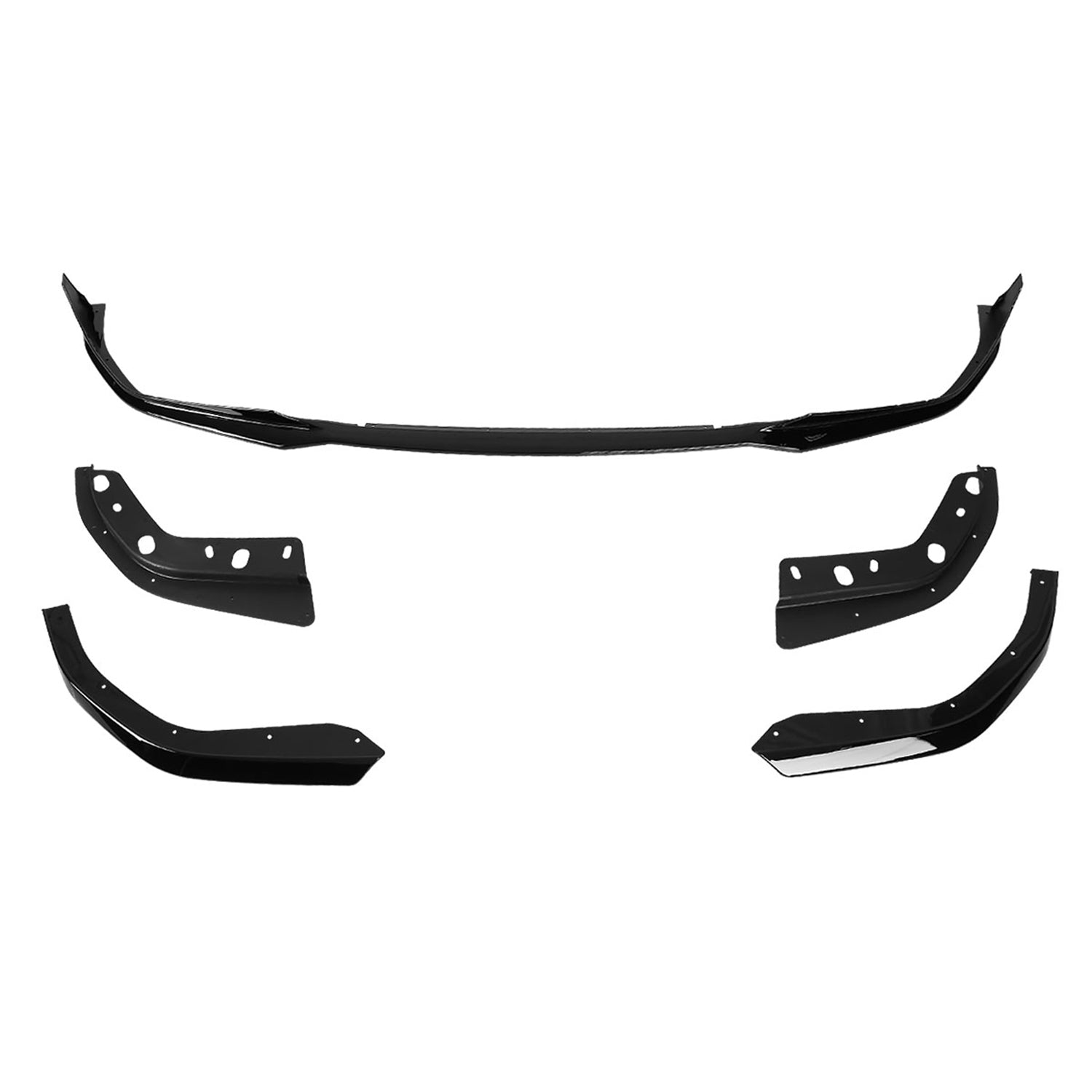 2019-2020 BMW 3 Series G20/G21 Glossy Black ABS 3Pcs Front Bumper Lip Set