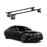 Roof Racks Cross Bars Carrier for Mercedes S Class W223 2020-26 Steel Black 2x