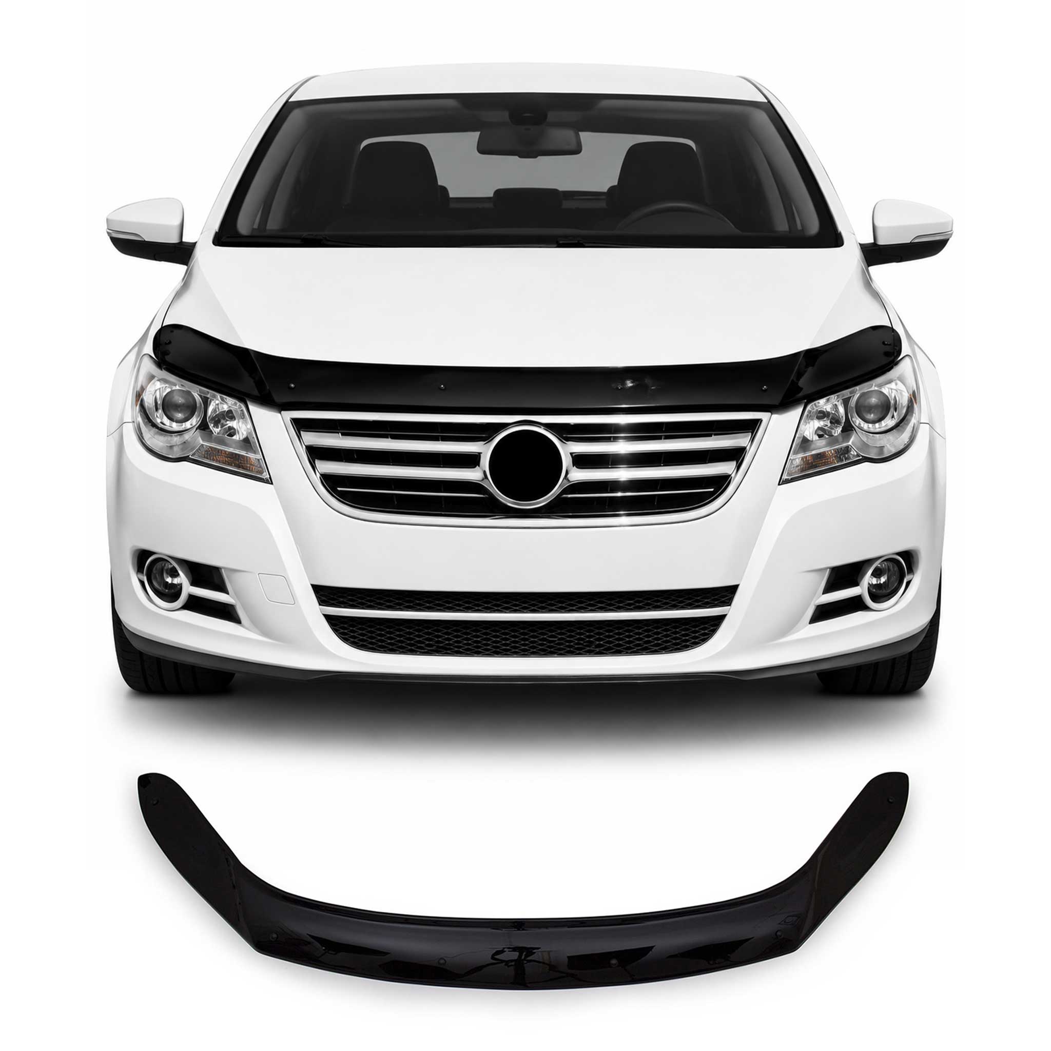 2009-2017 VW Tiguan 5N 1.gen Front Bug Shield Hood Deflector 1 Pc Smoke
