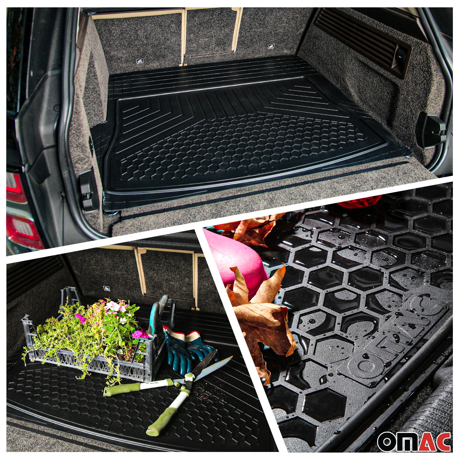 Hummer Semi-Custom fit Floor Mats & Cargo Liner Waterproof Rubber Black 6 Pcs